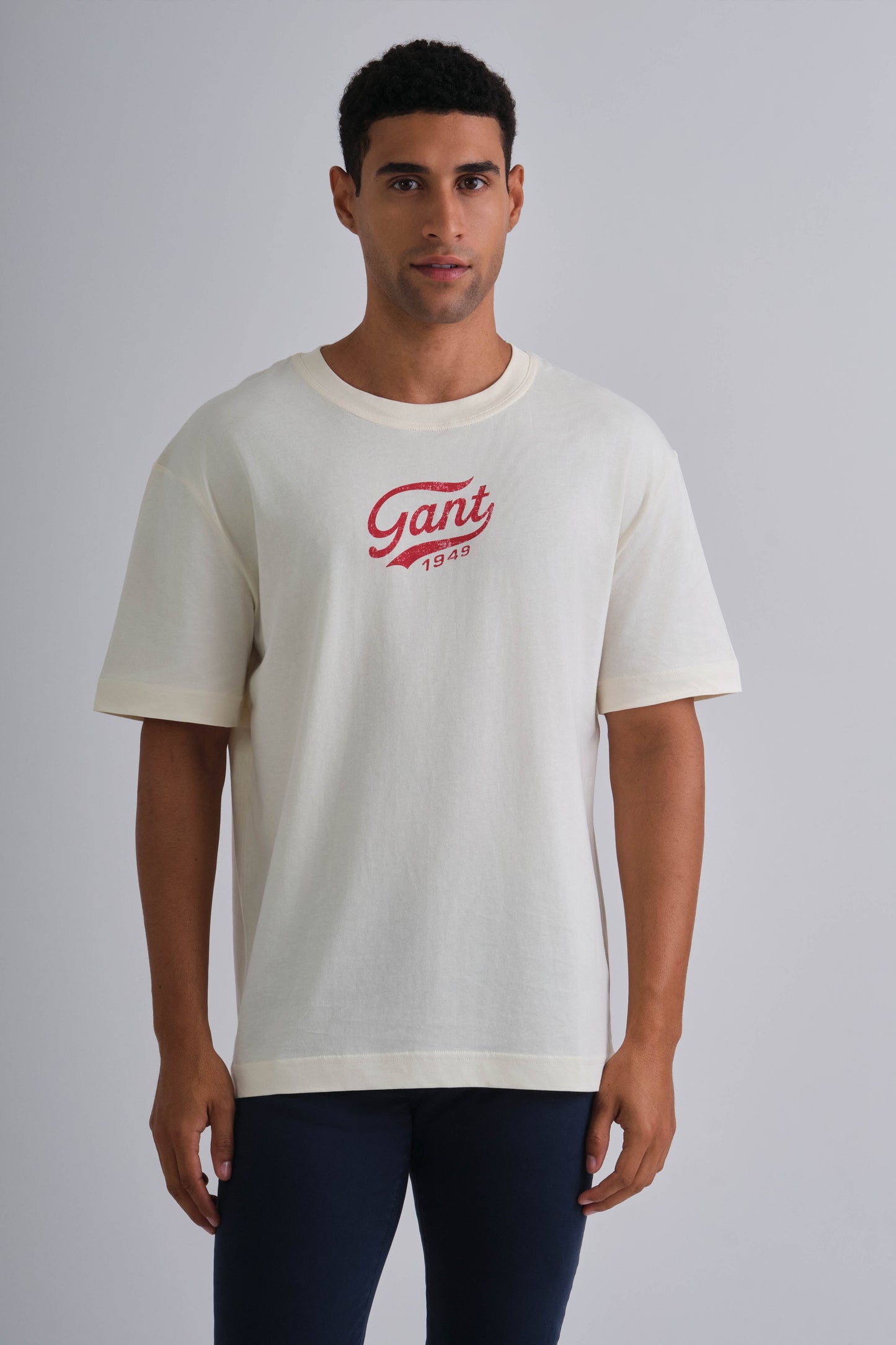 Stone Washed T-Shirt Cream / M