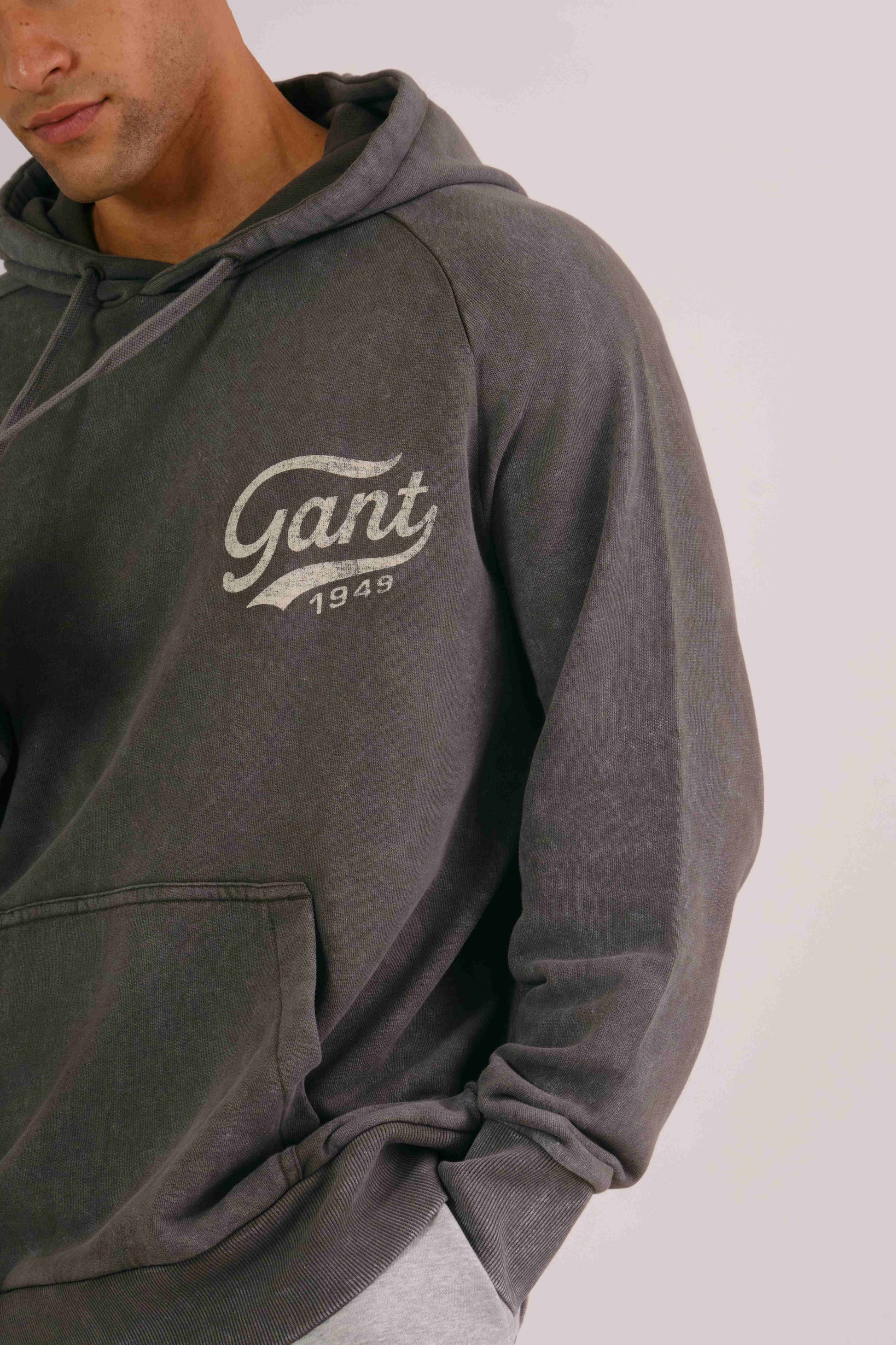 Heavy Washed Hoodie Dark Graphite / M