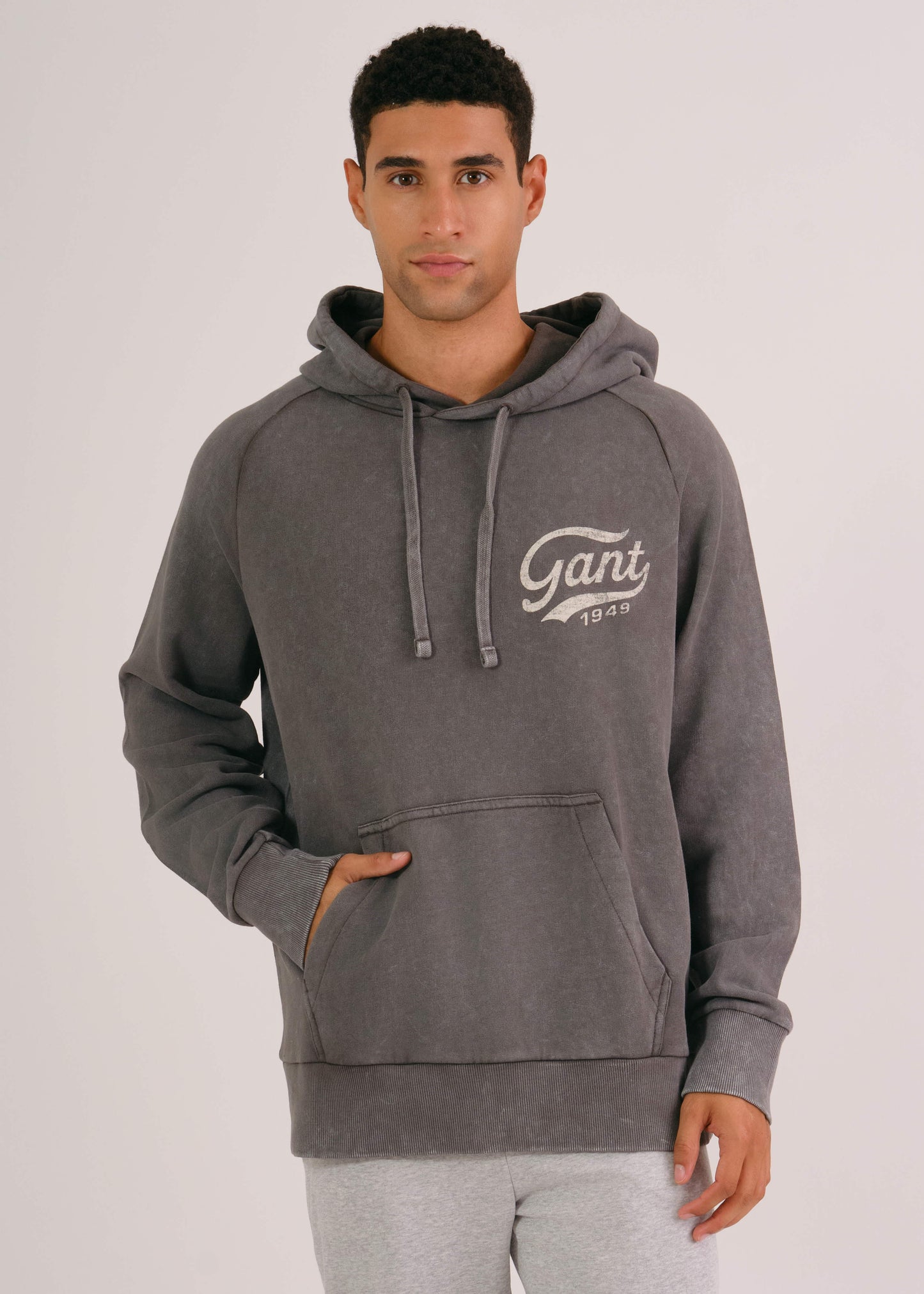 Heavy Washed Hoodie Dark Graphite / M