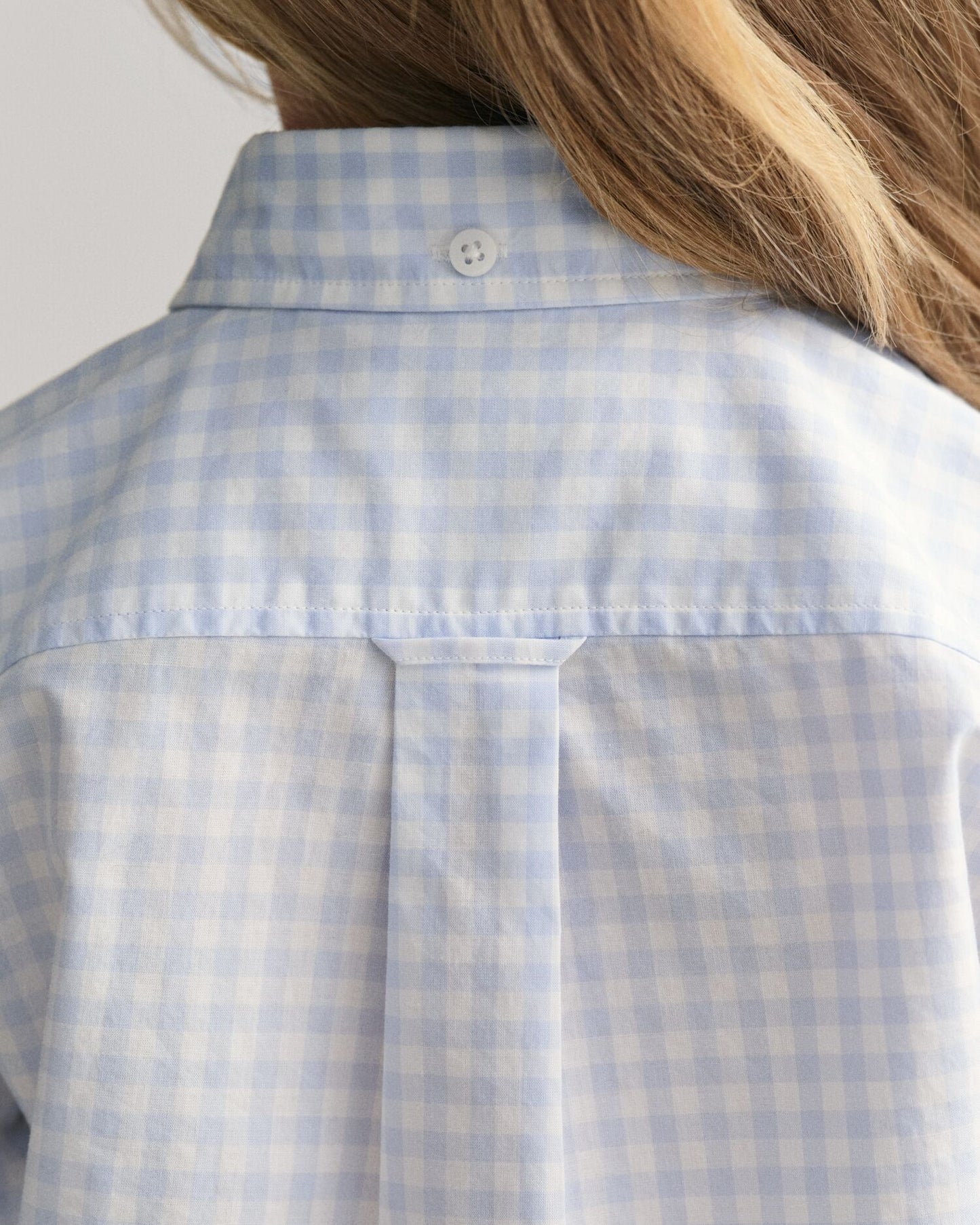 Kids Shield Gingham Poplin Shirt Light Blue / 92