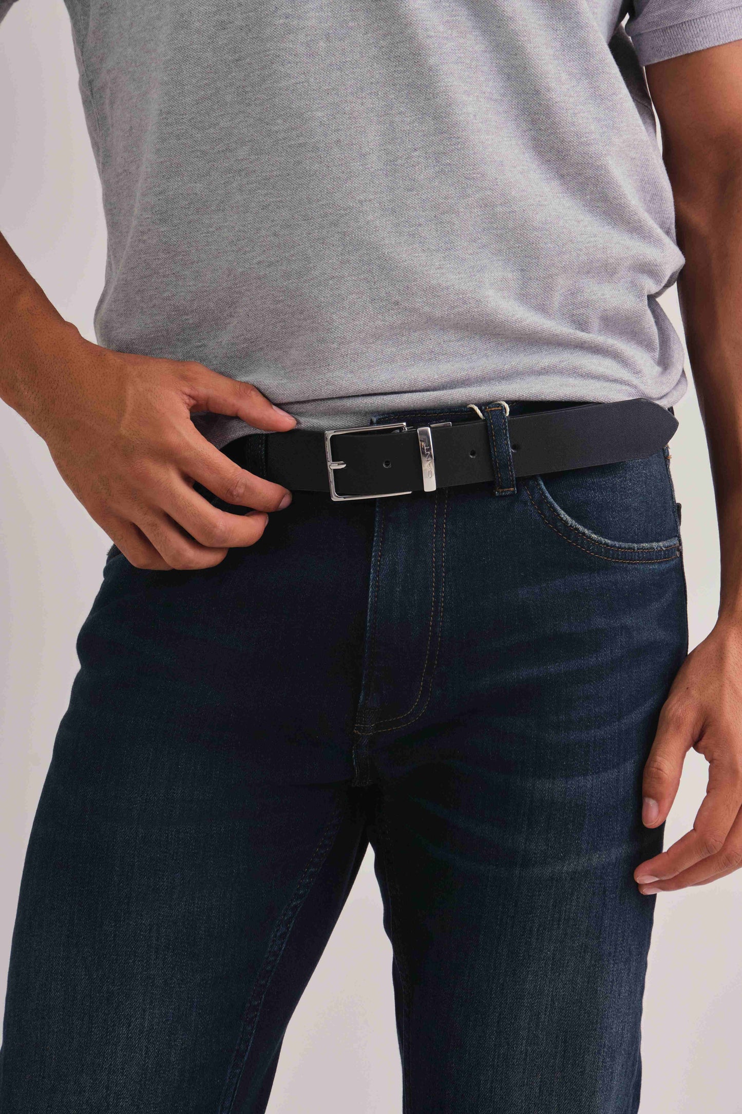 Reversible Leather Belt Black / 95X38