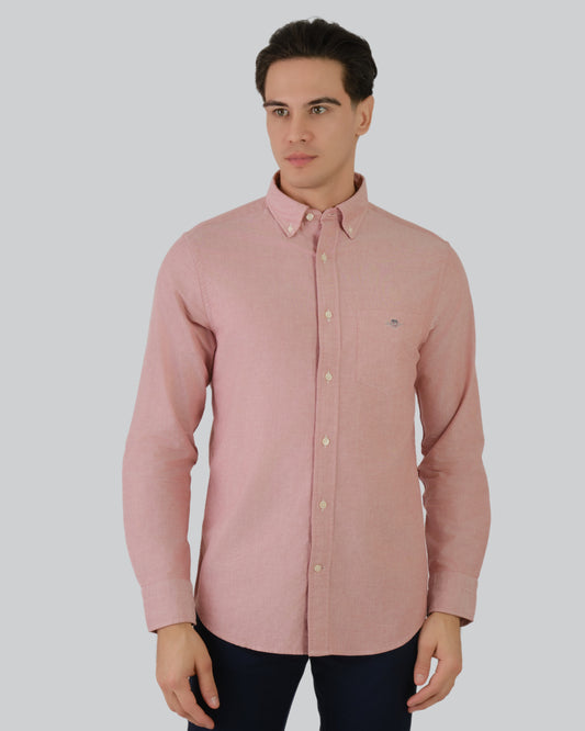 Regular Fit Classic Oxford Shirt Iron Red / M