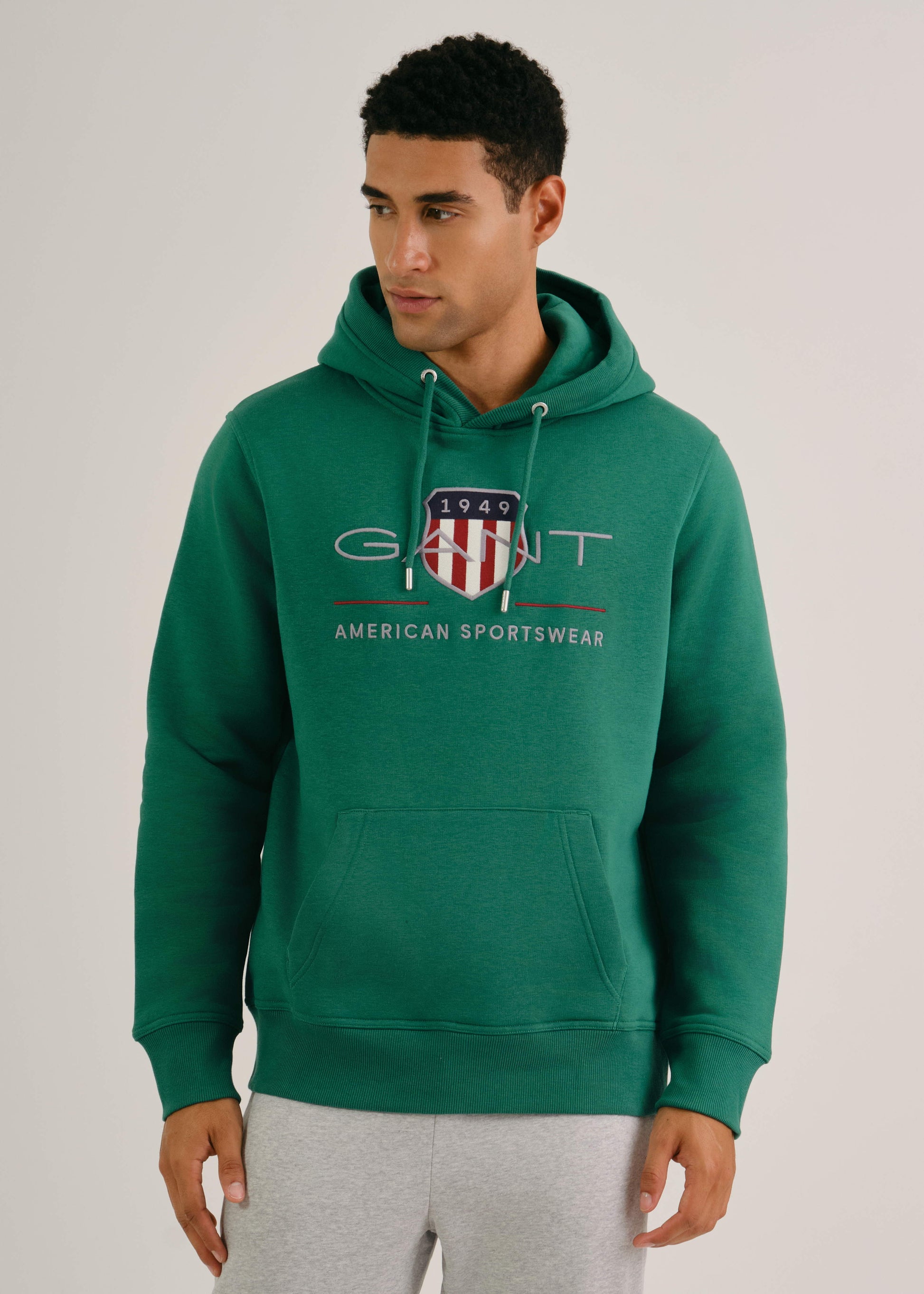 Regular Fit Archive Shield Hoodie Deep Forest Green / M