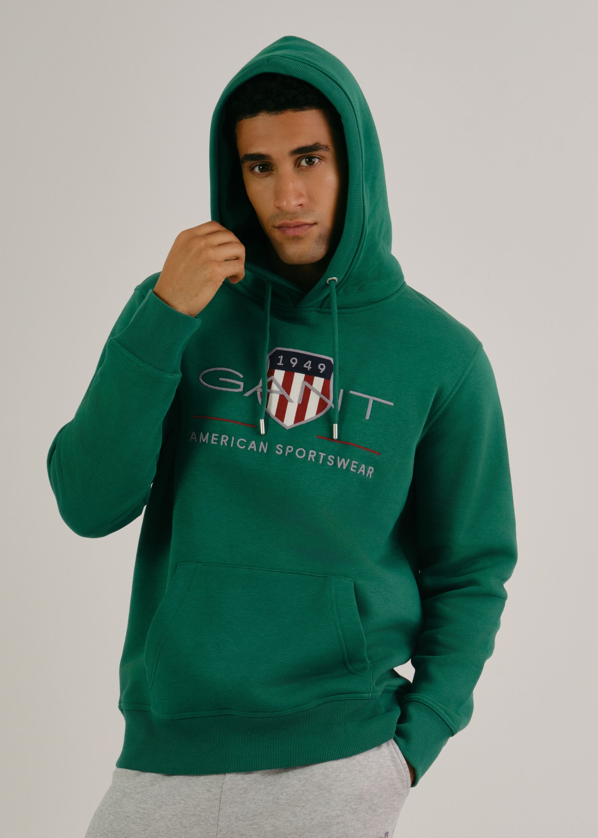 Regular Fit Archive Shield Hoodie Deep Forest Green / M