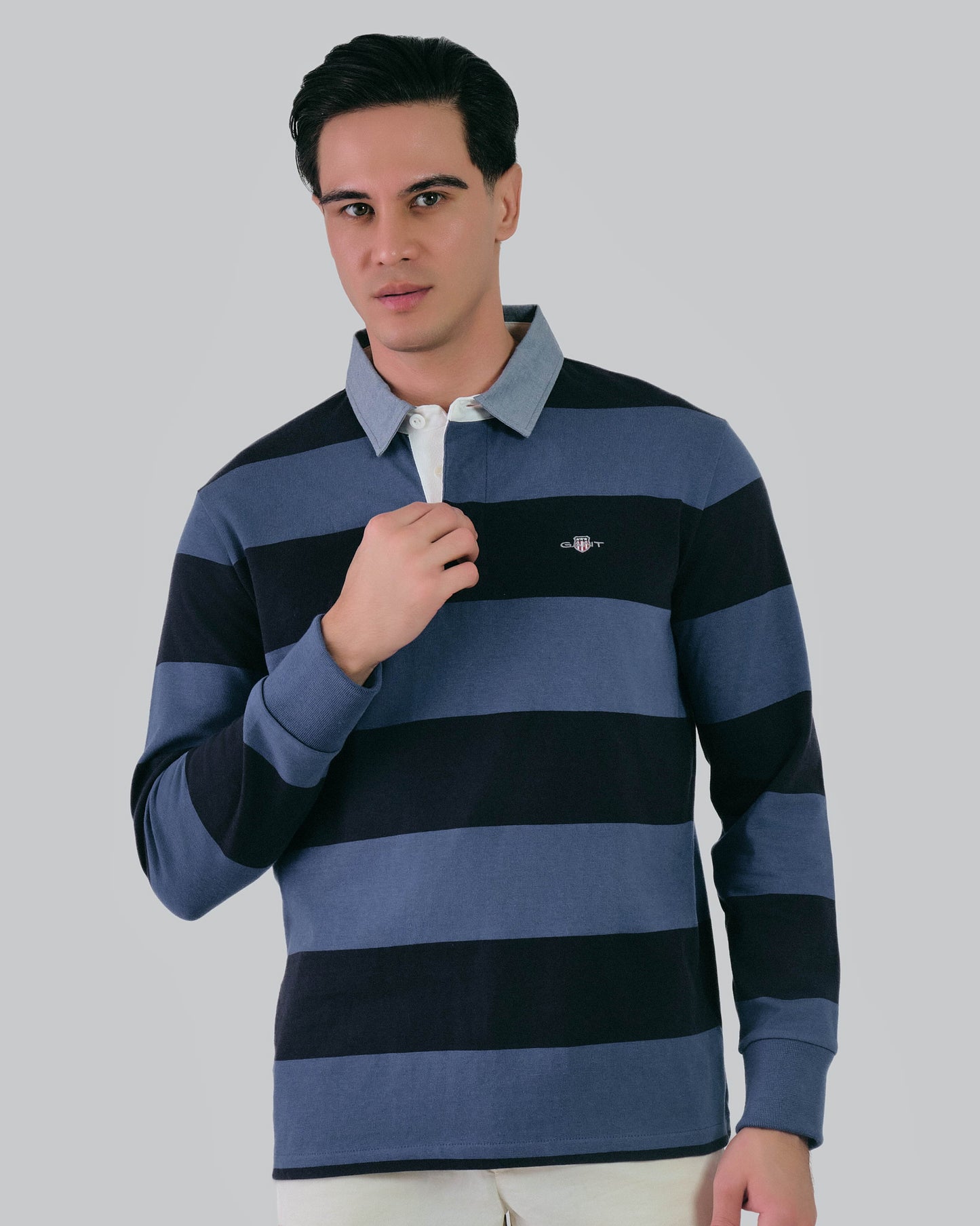 Striped Chambray Heavy Rugger Vintage Blue / M