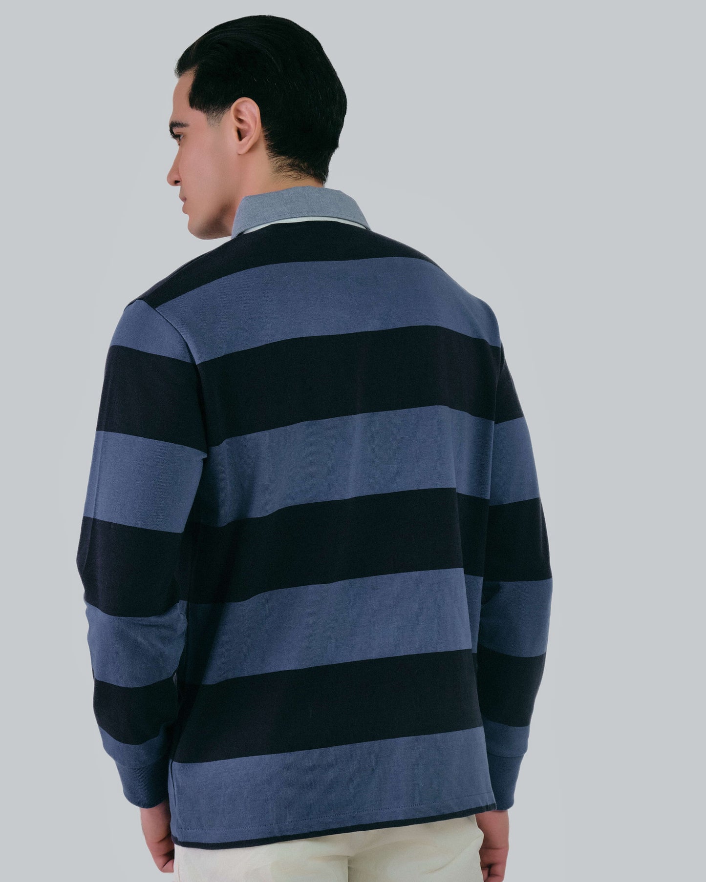 Striped Chambray Heavy Rugger Vintage Blue / M