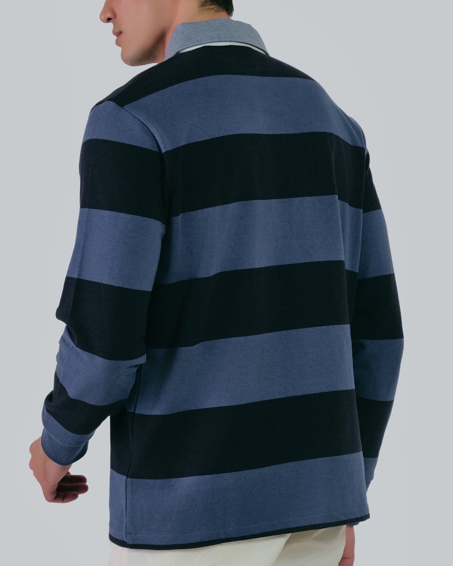 Striped Chambray Heavy Rugger Vintage Blue / M