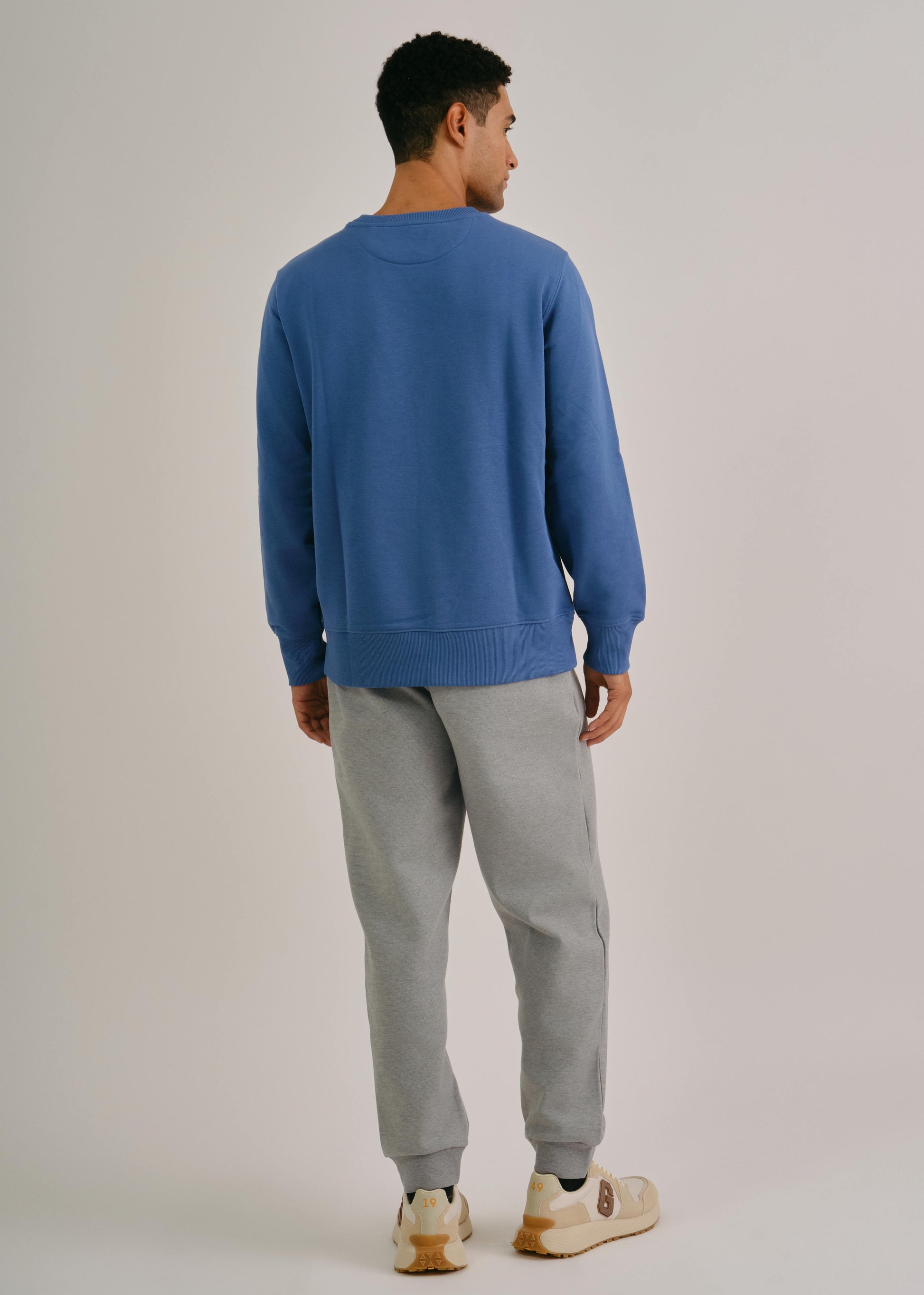 Regular Fit Shield C-Neck Sweat Vintage Blue / M