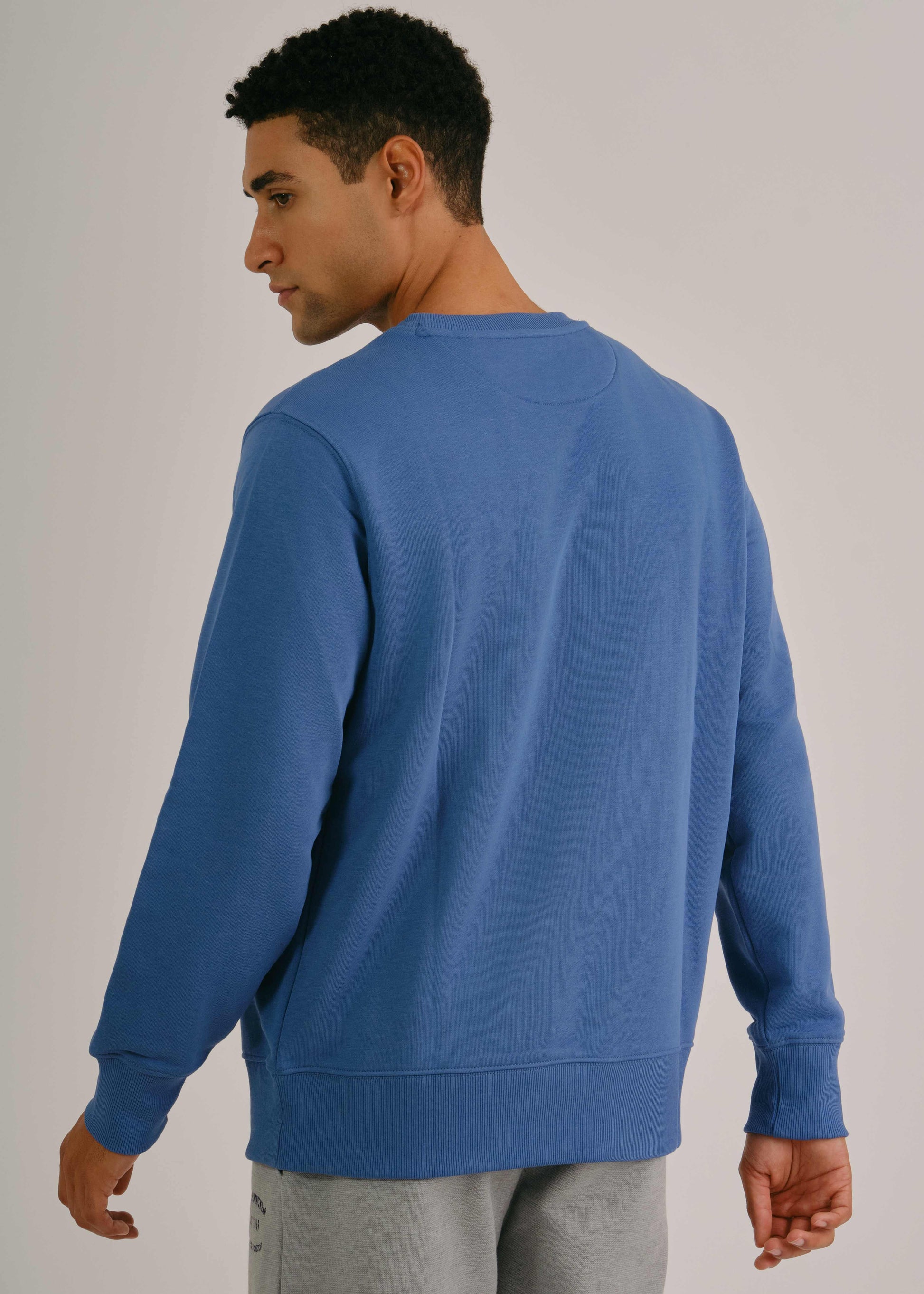 Regular Fit Shield C-Neck Sweat Vintage Blue / M