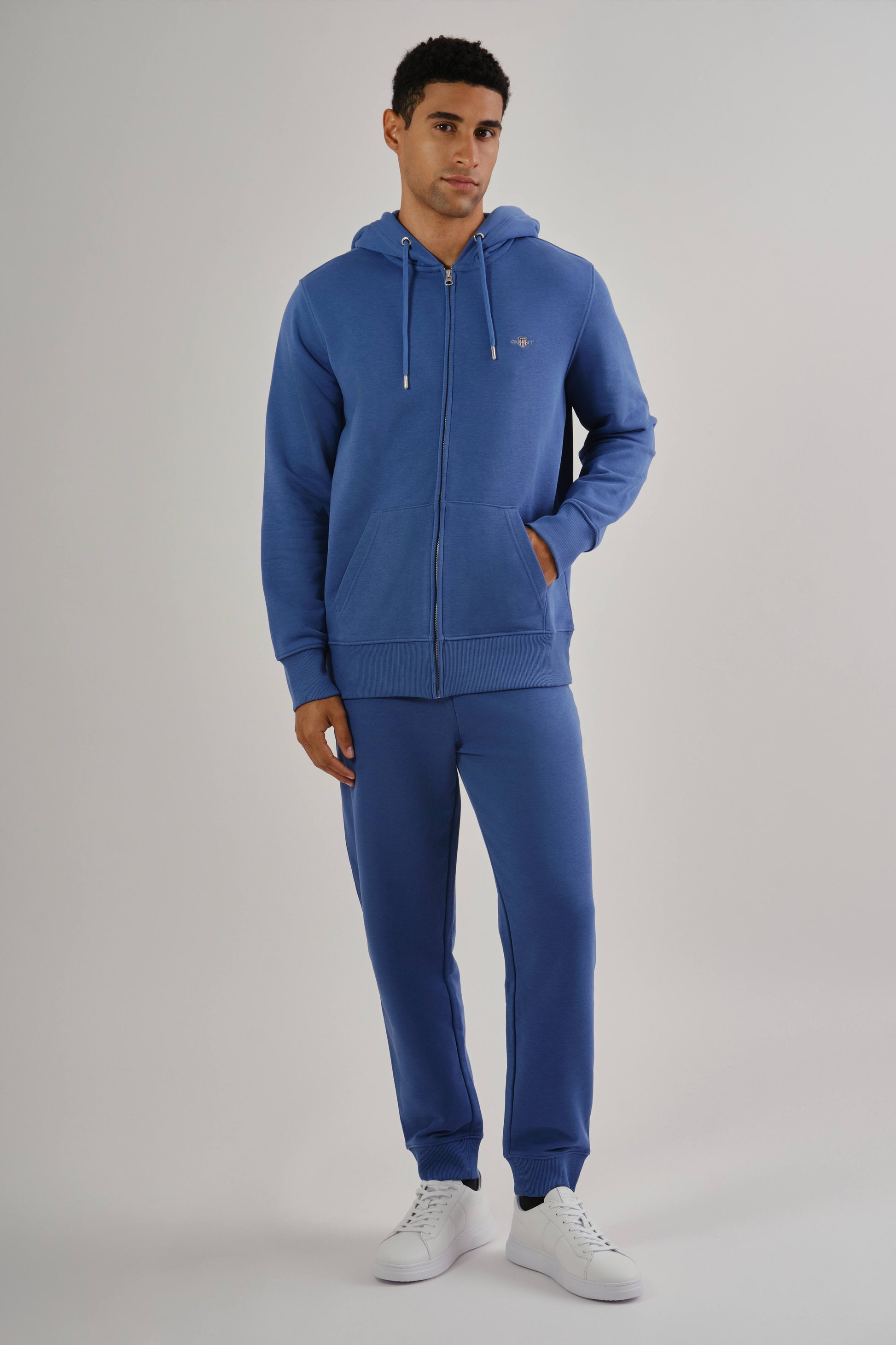 Regular Fit Shield Full Zip Hoodie Vintage Blue / M