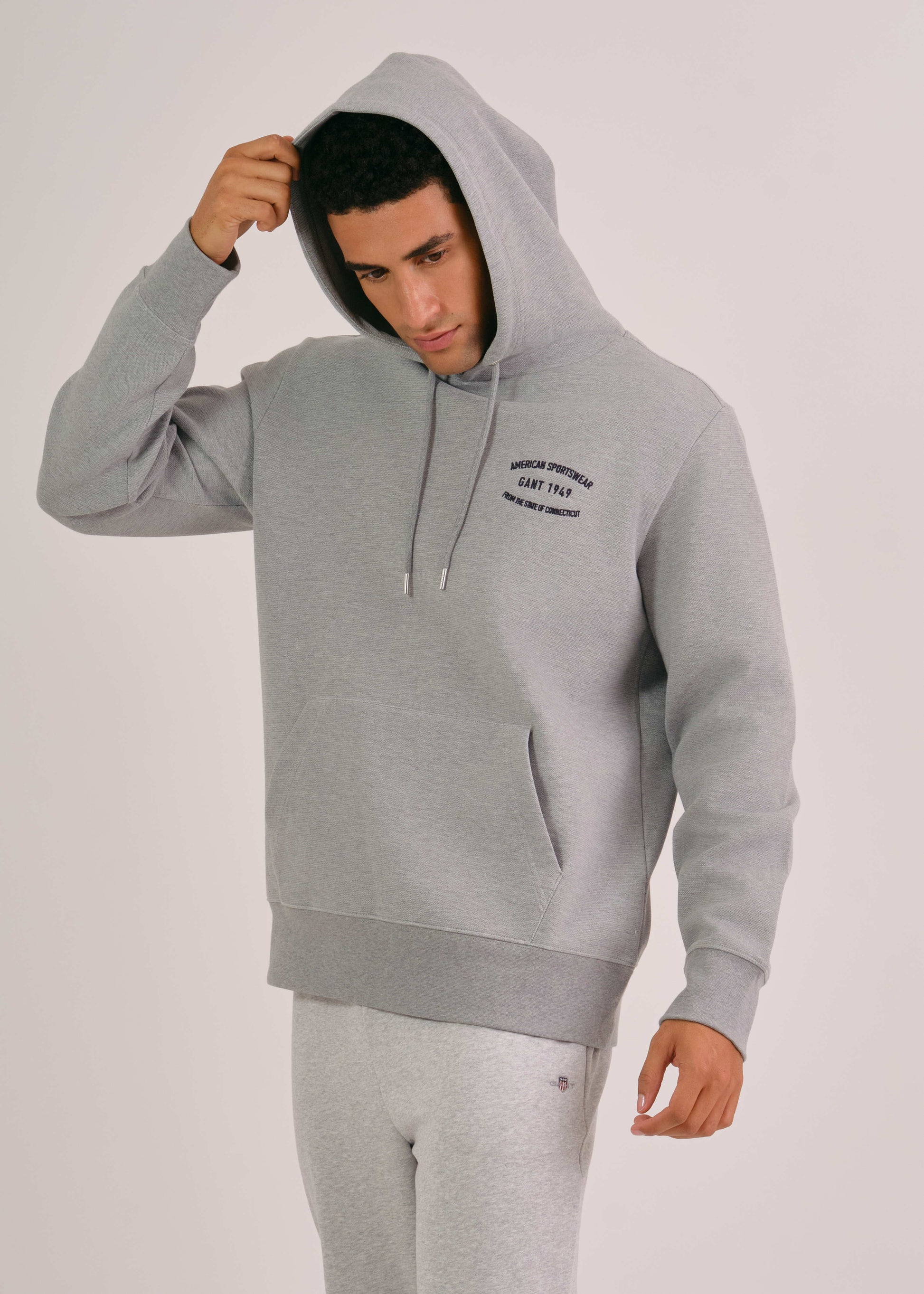 Small Graphic Hoodie Grey Melange / M