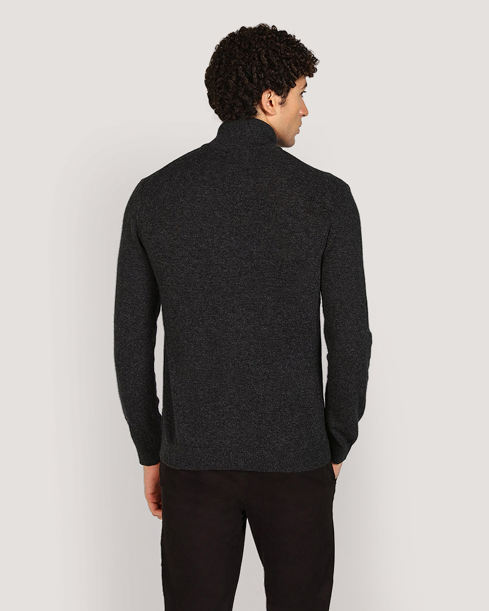 Gant Menswear Extrafe Lambswool Zip Cardigan DARK CHARCOAL MELANGE / M