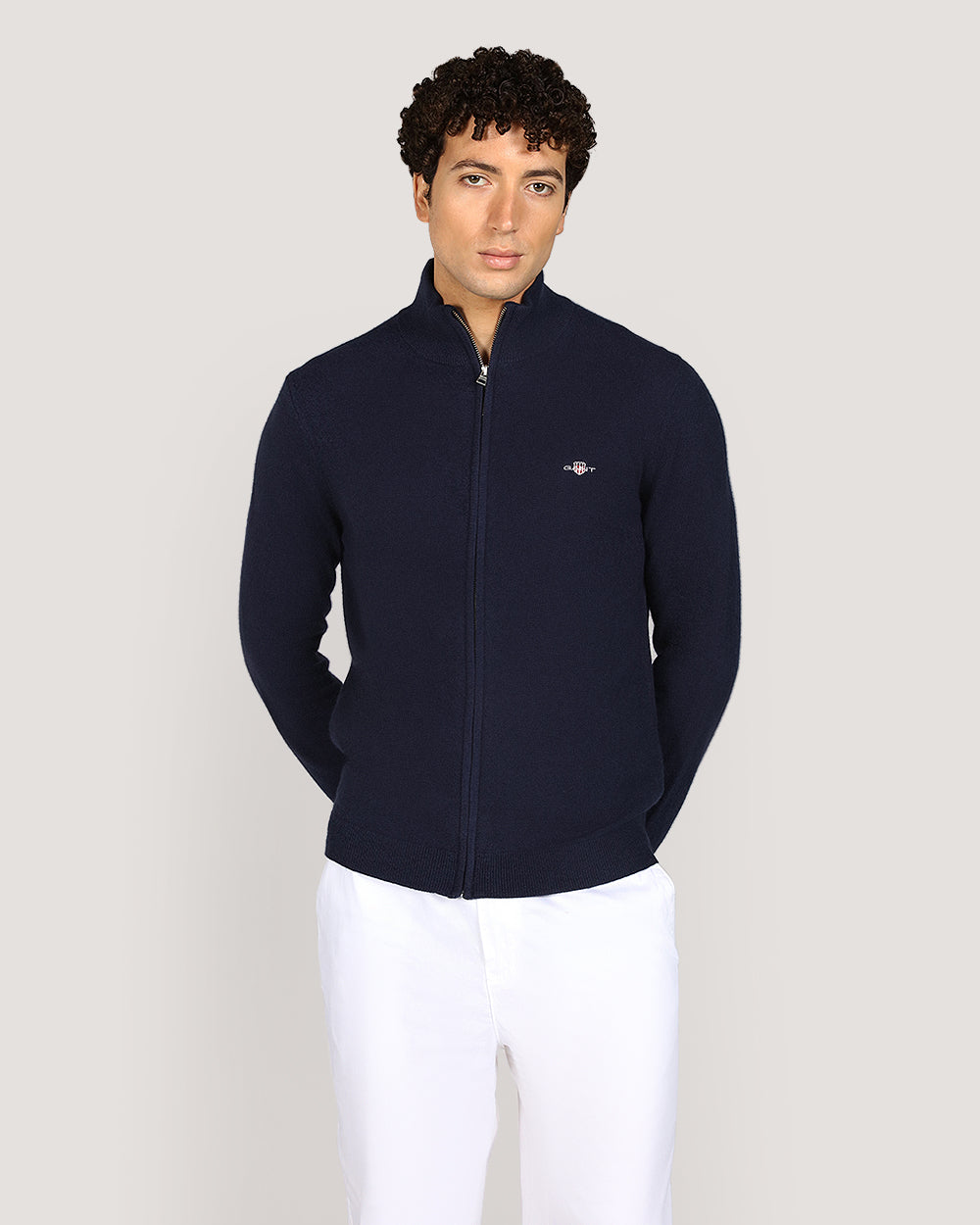 Gant Menswear Extrafe Lambswool Zip Cardigan MARINE / M