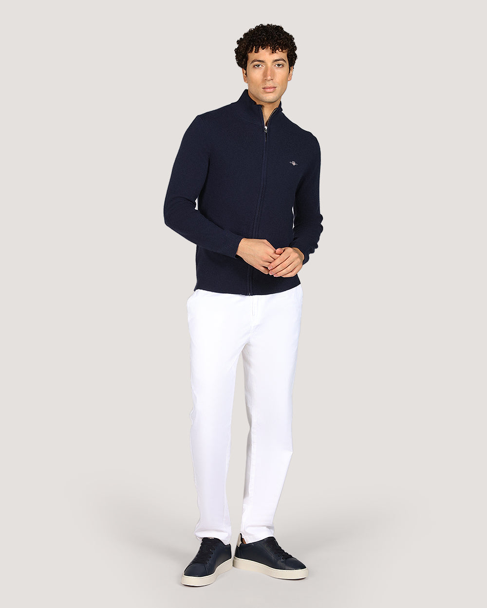 Gant Menswear Extrafe Lambswool Zip Cardigan MARINE / M
