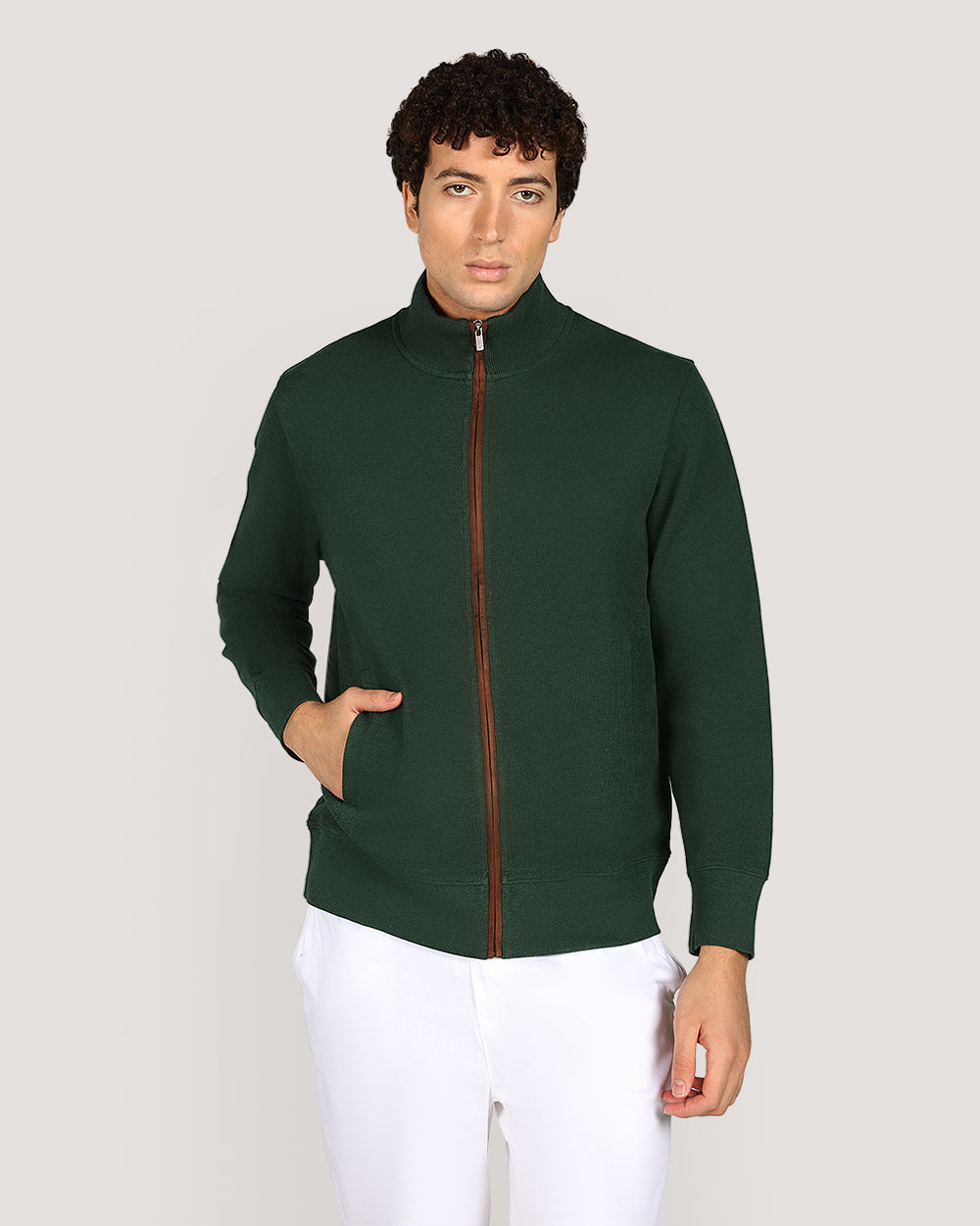 Gant Sacker Rib Full Zip Cardigan For Men TARTAN GREEN / M