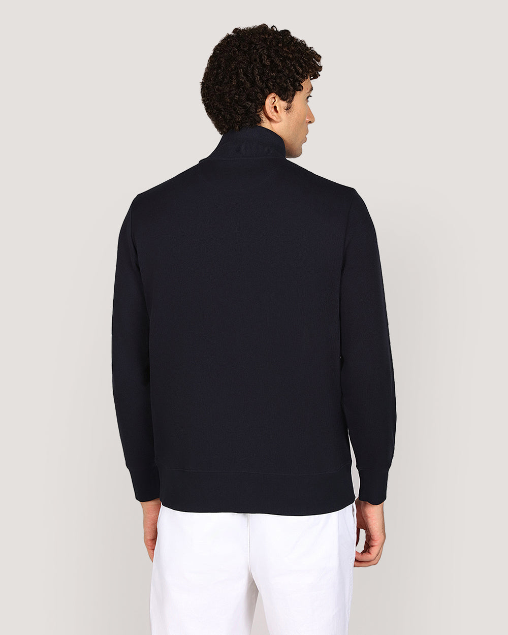 Gant Sacker Rib Full Zip Cardigan For Men EVENING BLUE / M