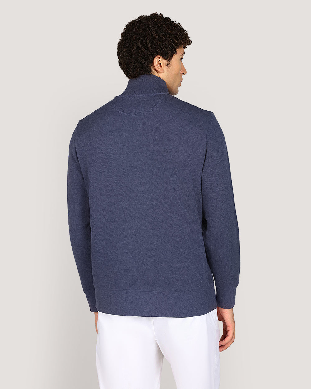 Gant Sacker Rib Full Zip Cardigan For Men DK JEANSBLUE MELANGE / M
