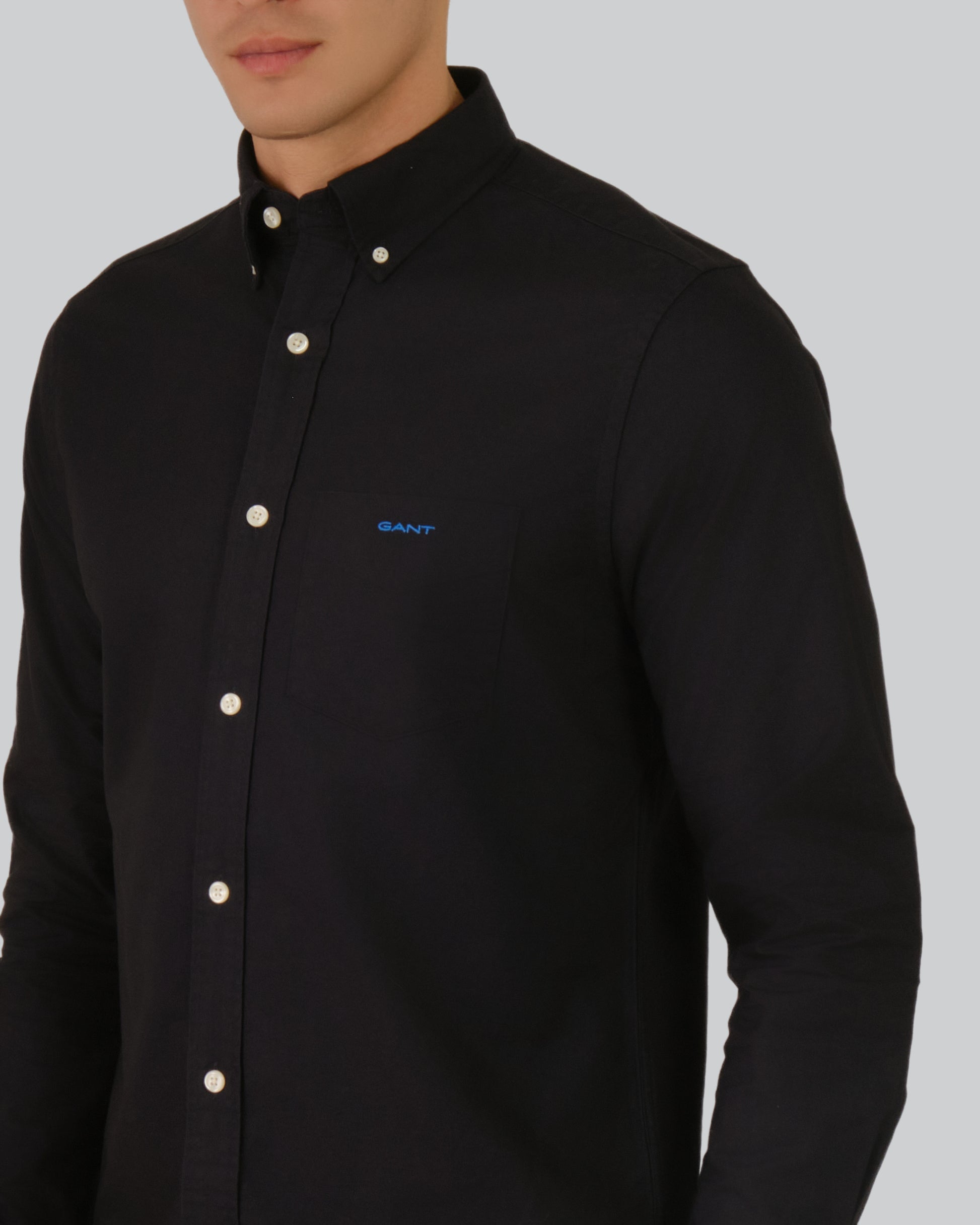 Regular Fit Beefy Oxford Shirt Black / M