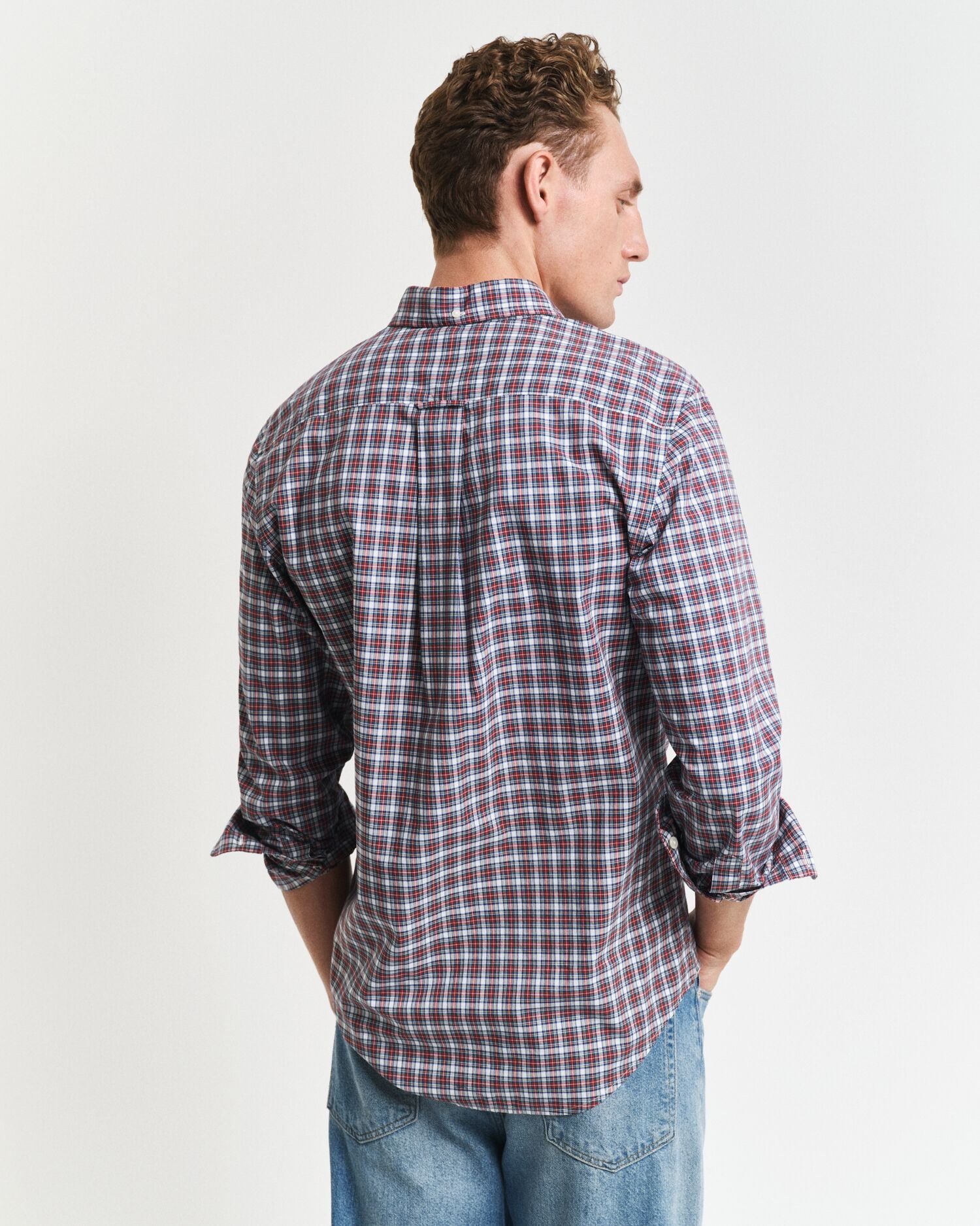 Reg Classic Poplin Tartan Shirt White / S