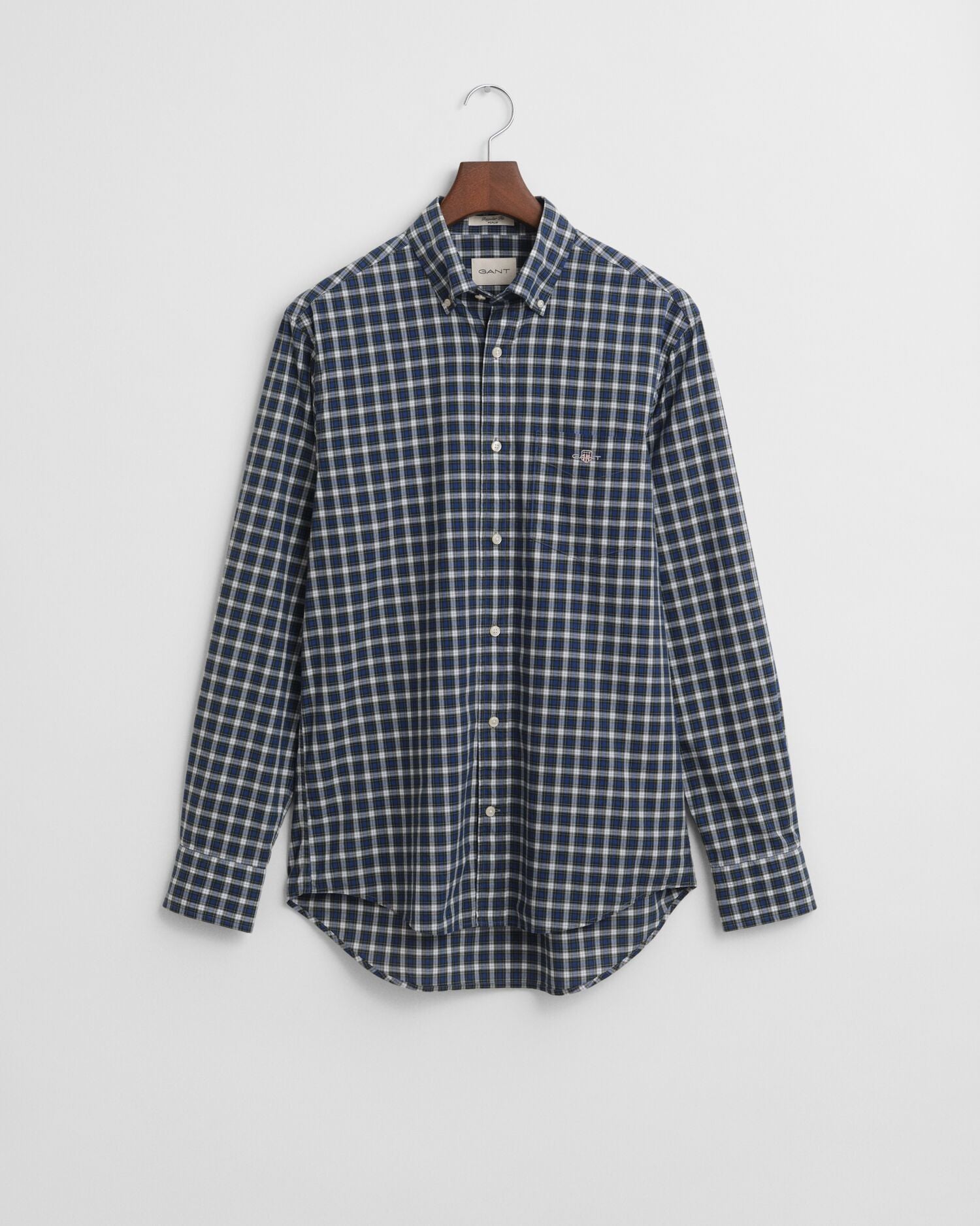 Reg Classic Poplin Tartan Shirt Blue / S