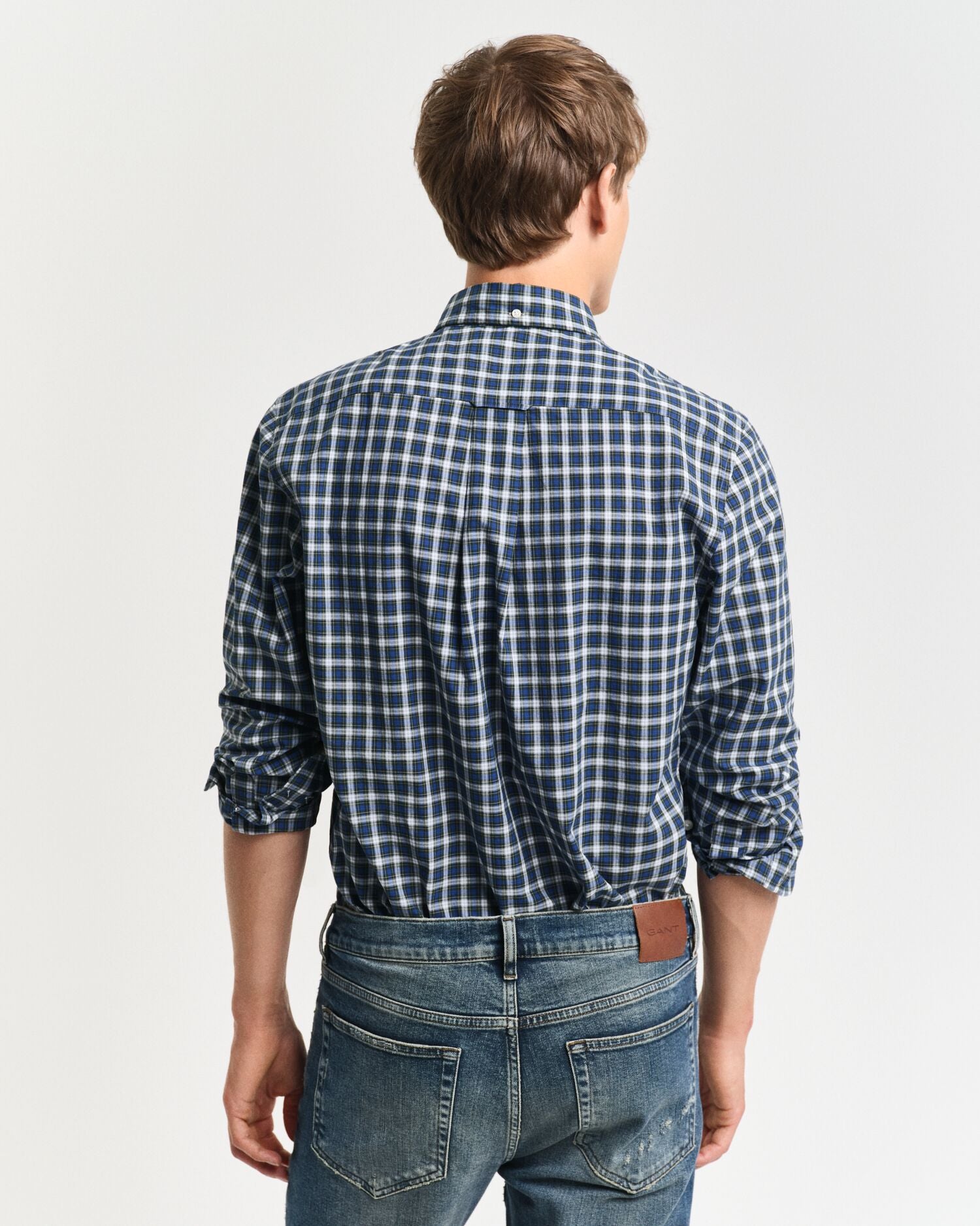 Reg Classic Poplin Tartan Shirt Blue / S