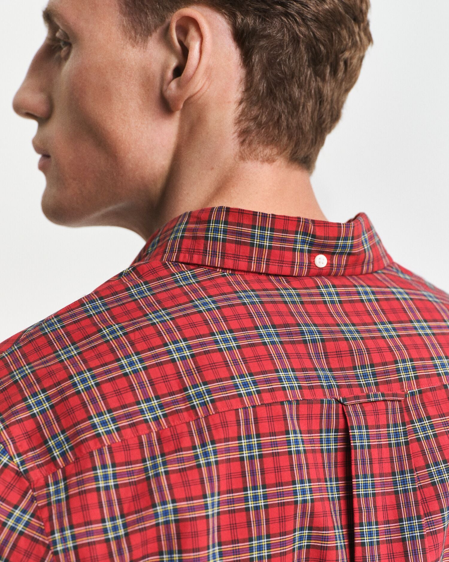 Reg Classic Poplin Tartan Shirt Red / S