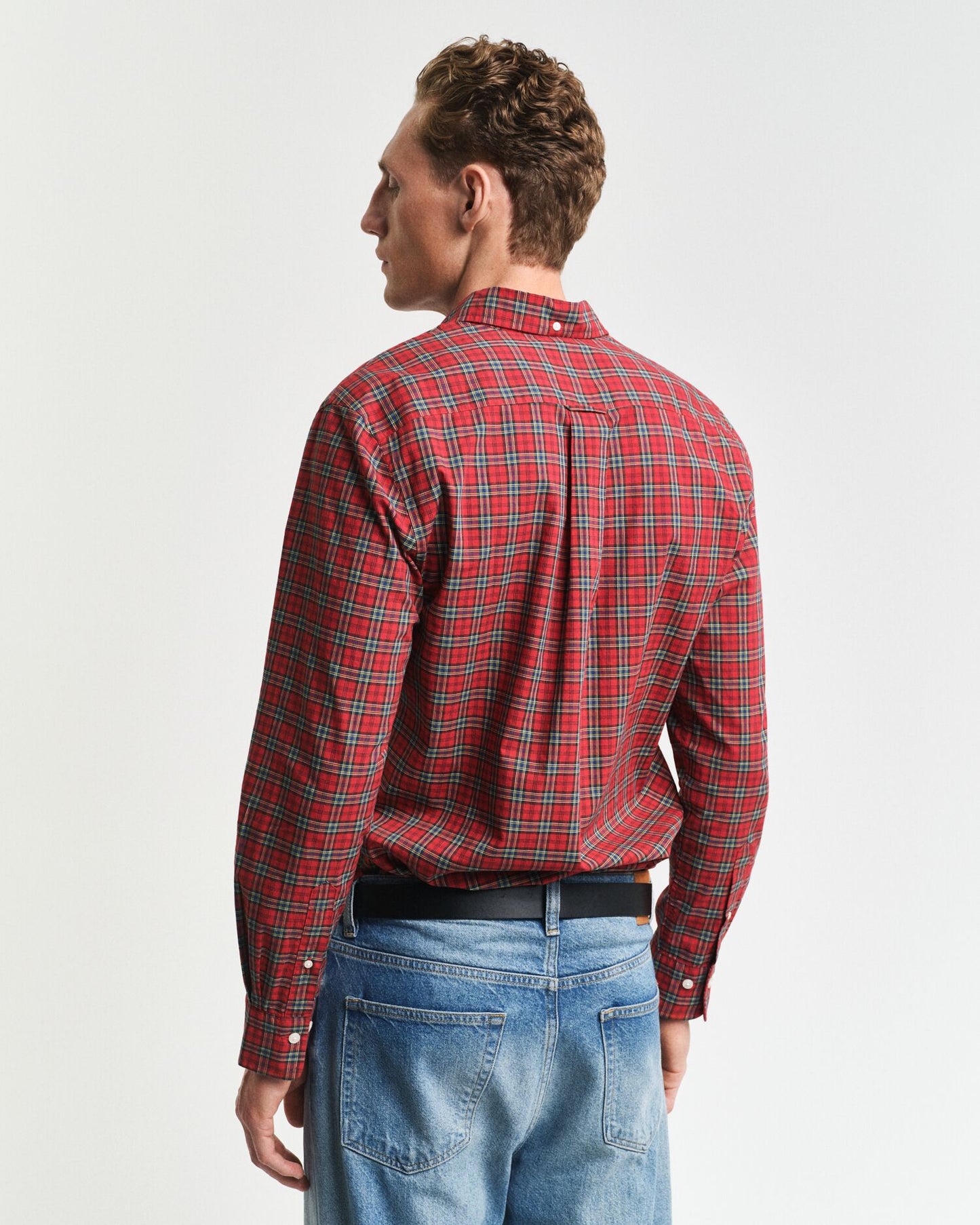 Reg Classic Poplin Tartan Shirt Red / S