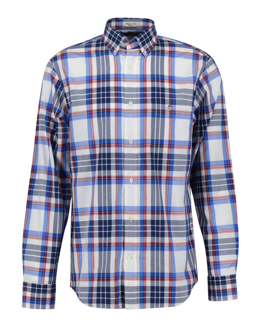 Reg Classic Poplin Check Shirt EGGSHELL / S