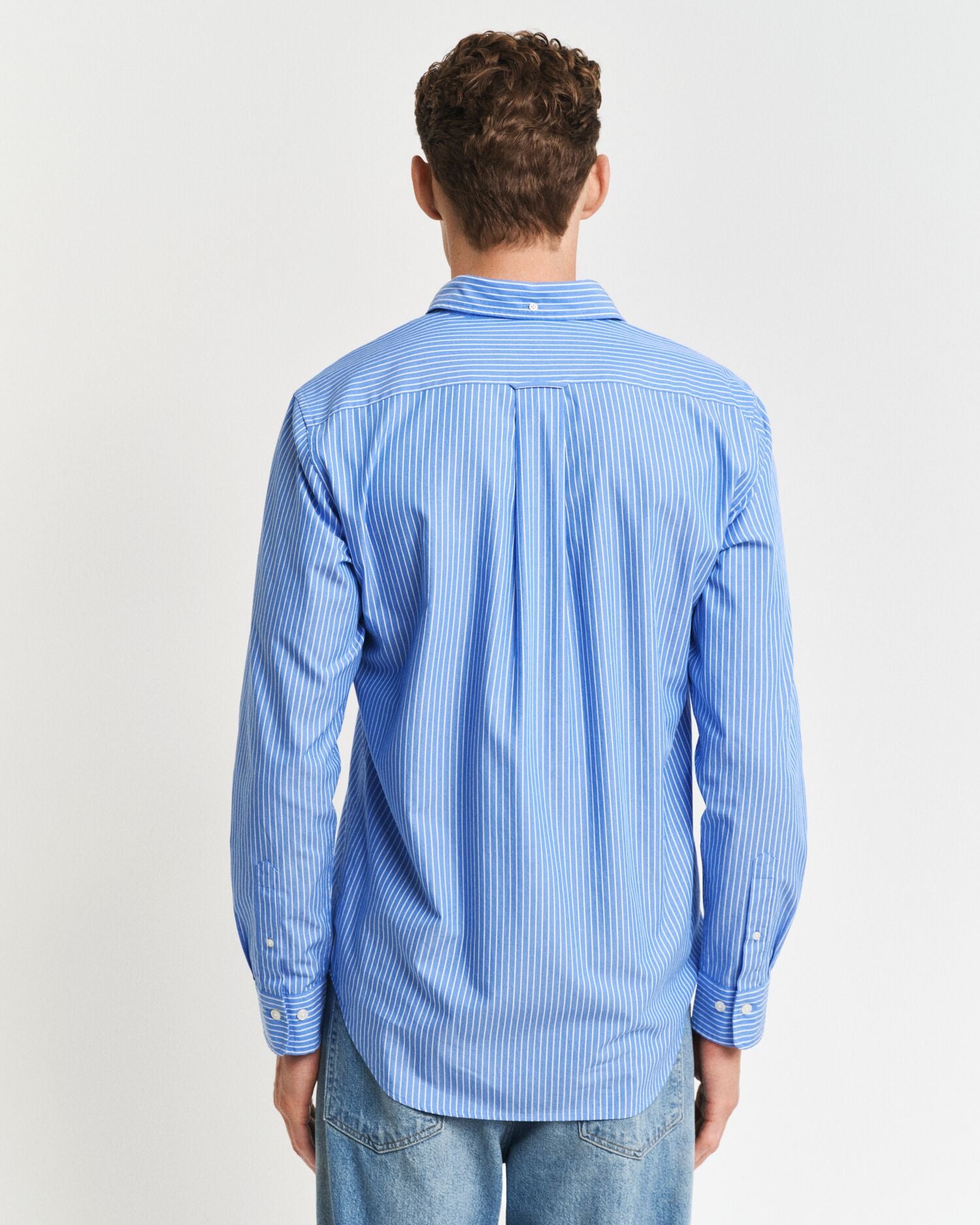 Reg Classic Poplin Stripe Shirt Blue / S