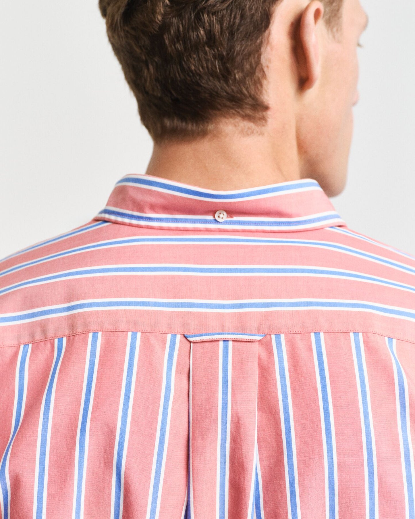 Reg Classic Poplin Stripe Shirt STRONG CORAL / XS