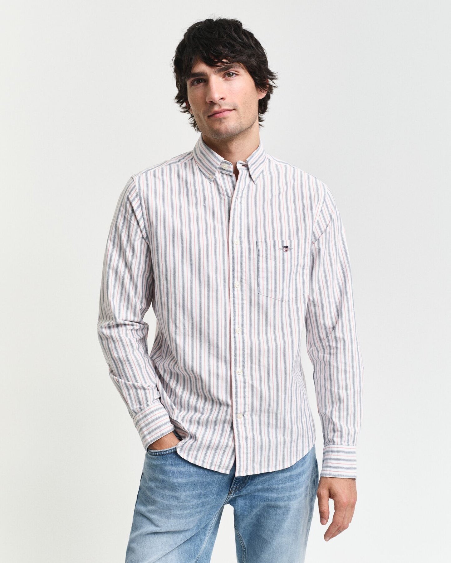 Reg Classic Oxford Stripe Shirt White / XS