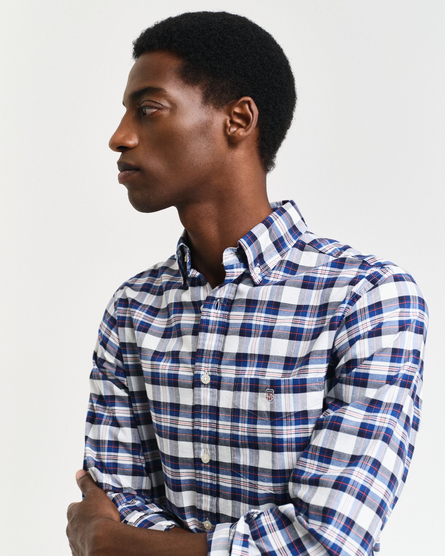 Reg Classic Oxford Check Shirt White / S