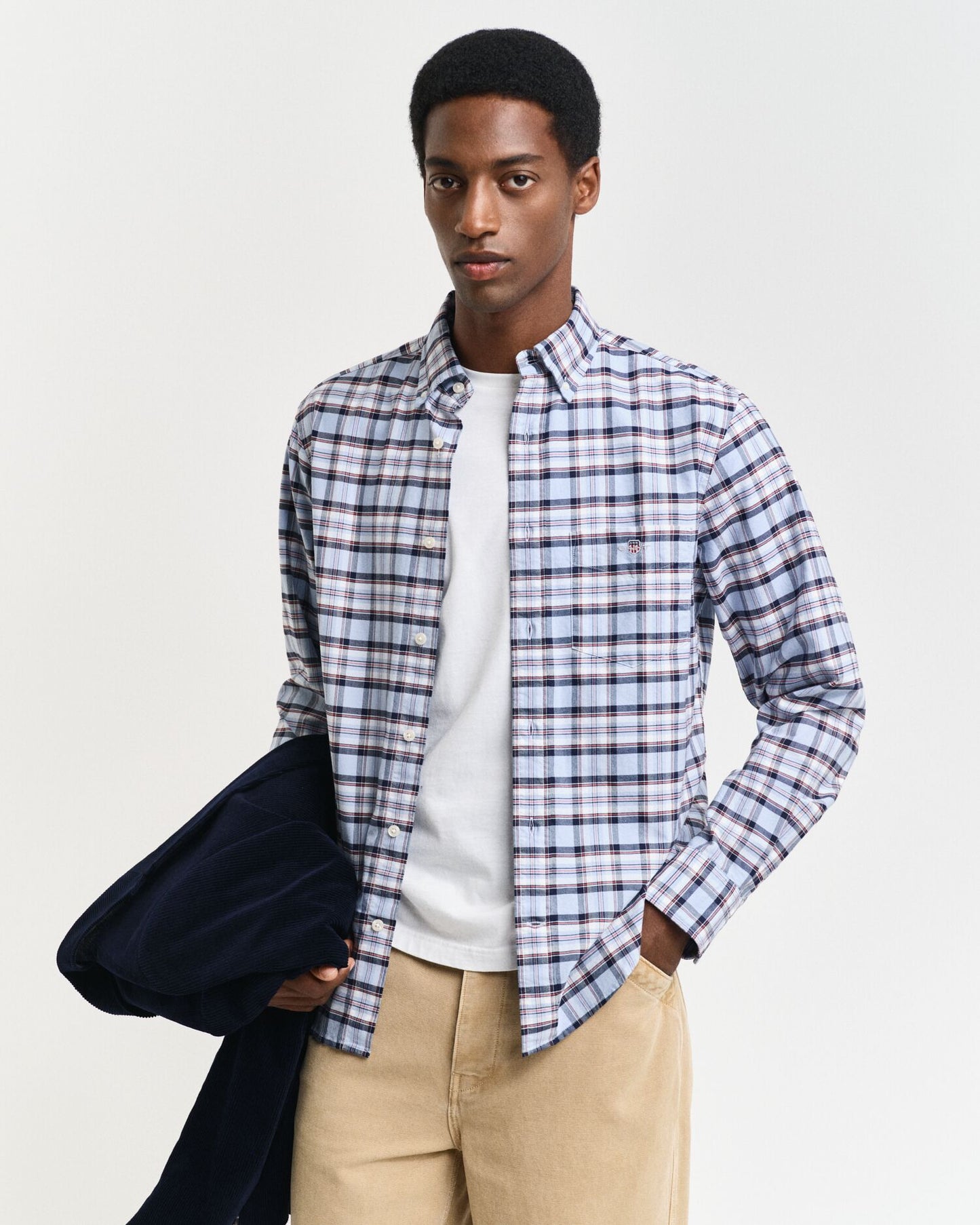 Reg Classic Oxford Check Shirt Blue / S