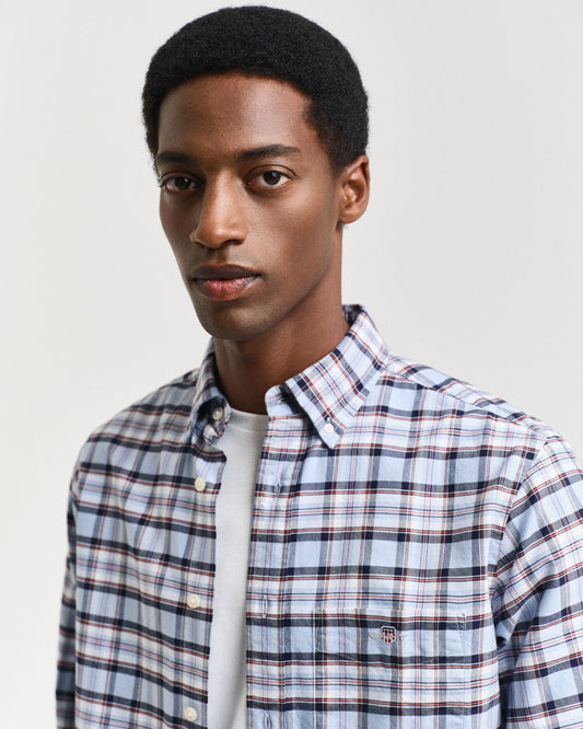 Reg Classic Oxford Check Shirt Blue / S