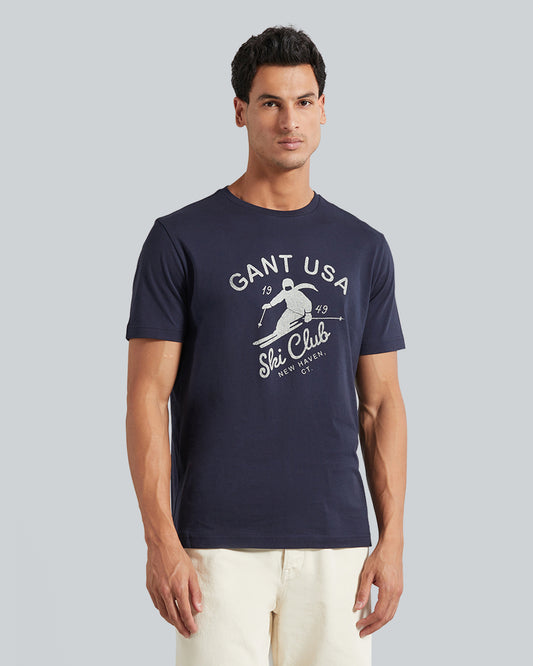 SEASONAL GRAPHIC T-SHIRT Blue / L