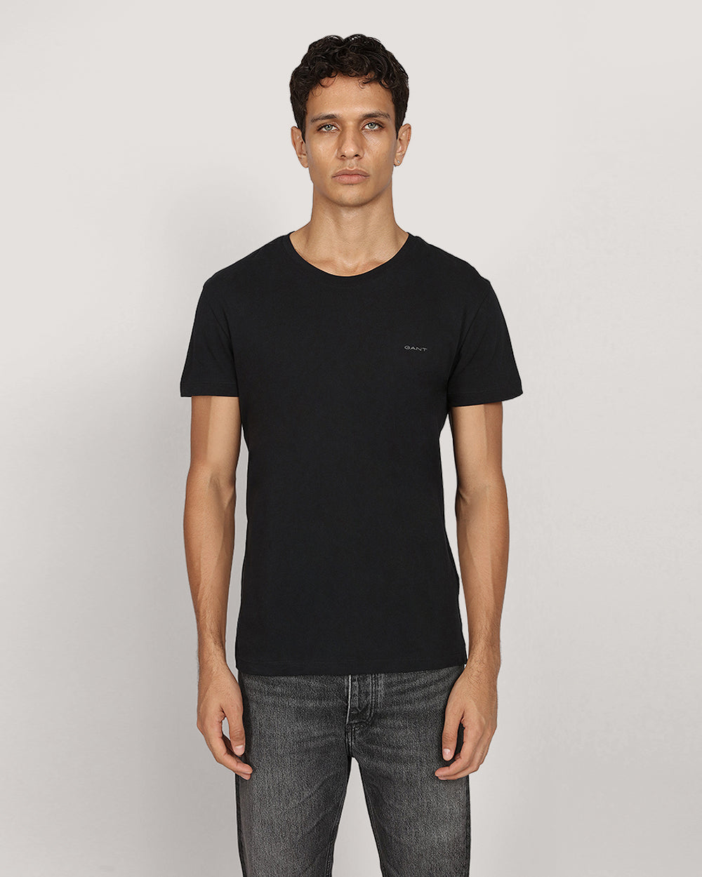 Gant Crew Neck T-Shirt 2 Pack BLACK / M