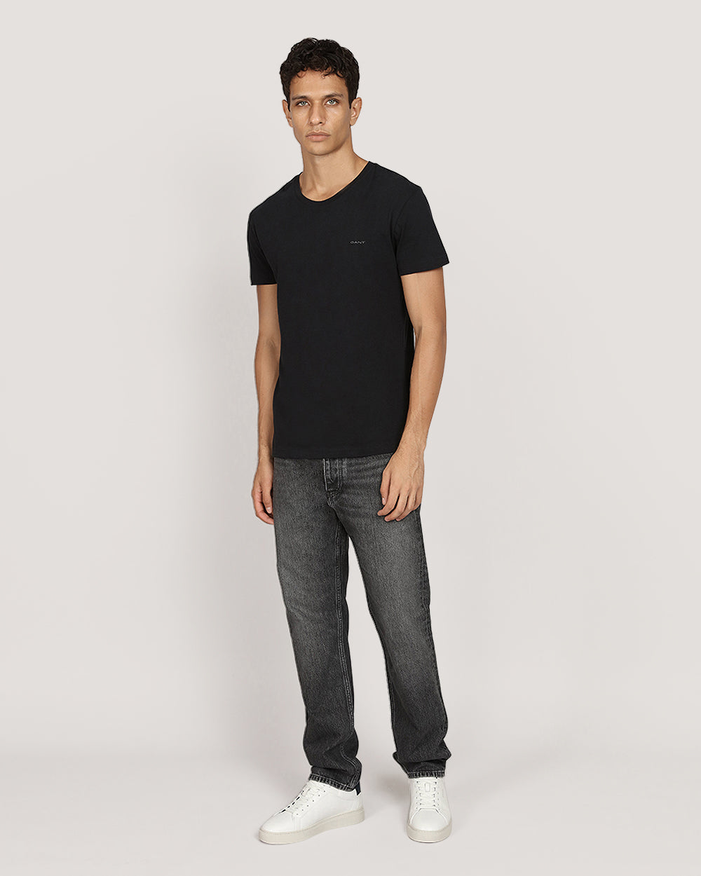Gant Crew Neck T-Shirt 2 Pack BLACK / M