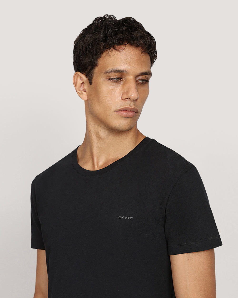 Gant Crew Neck T-Shirt 2 Pack BLACK / M