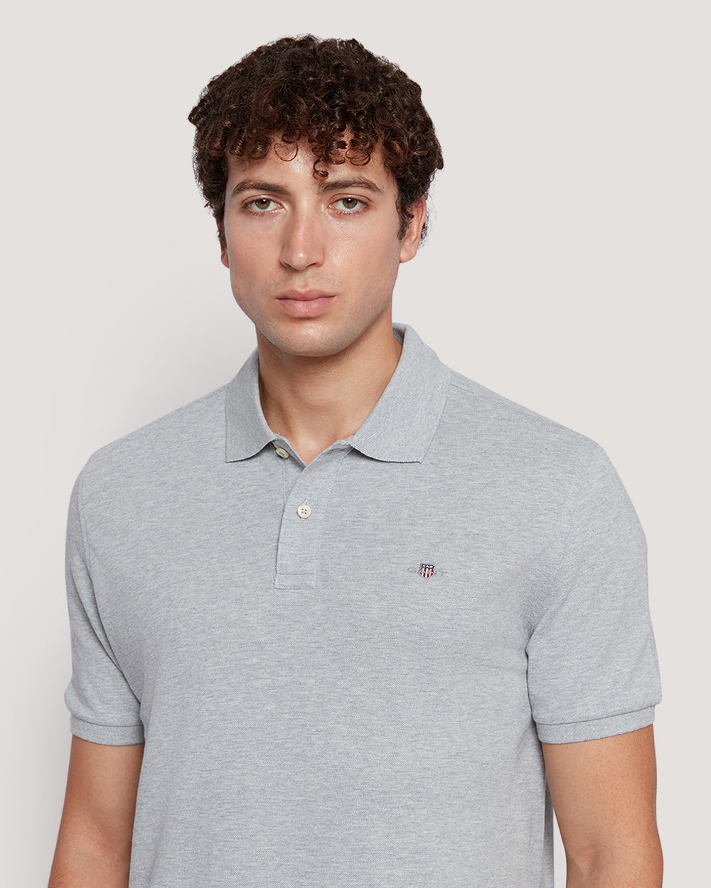 Shield Logo Ss Polo Grey / M