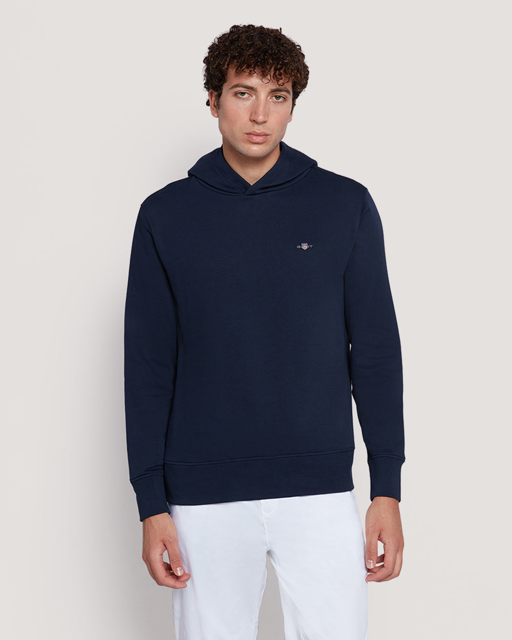 Gant Men’S Shield Logo Cotton Hoodie MARINE / M