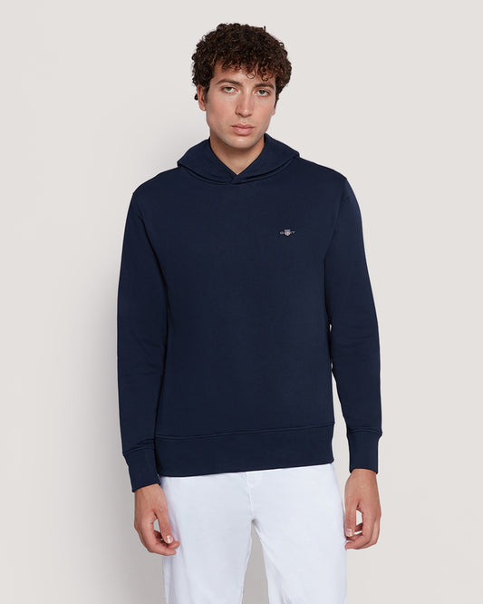 Gant Men’S Shield Logo Cotton Hoodie MARINE / M