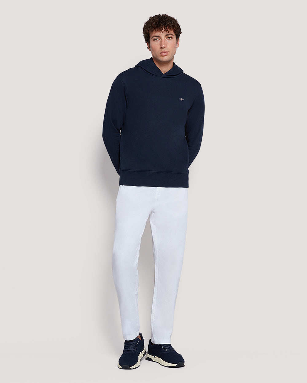 Gant Men’S Shield Logo Cotton Hoodie MARINE / M