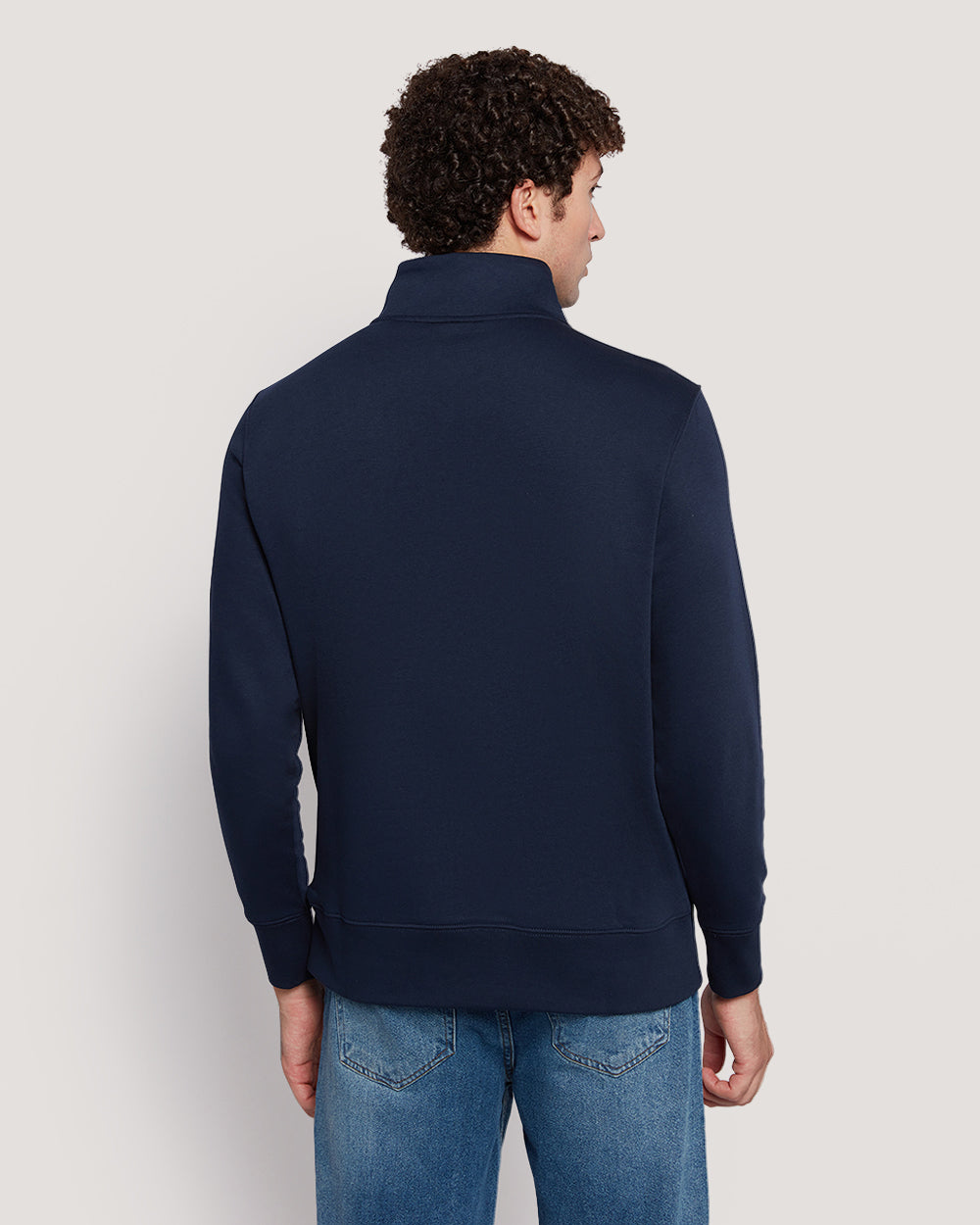 Gant Men’S Shield Logo Half Zip Cotton Sweatshirt MARINE / M
