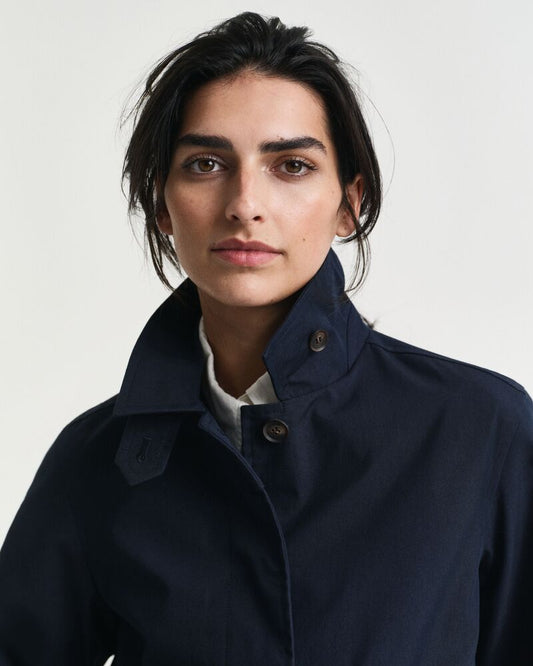 Short Cotton Car Coat Blue / S