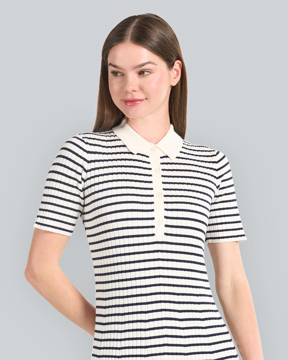 gant open knit rugger dress GANT Rugger Women's The Pinstripe Dress, Evening Blue, Large