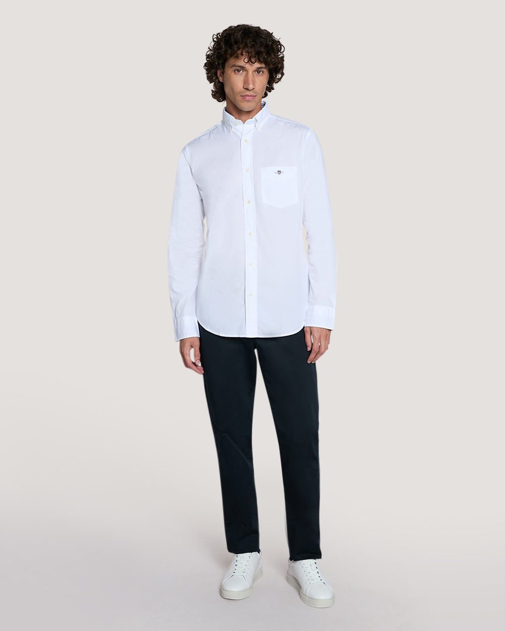 Gant Men’S Poplin Shirt With Buttondown Collar WHITE / M