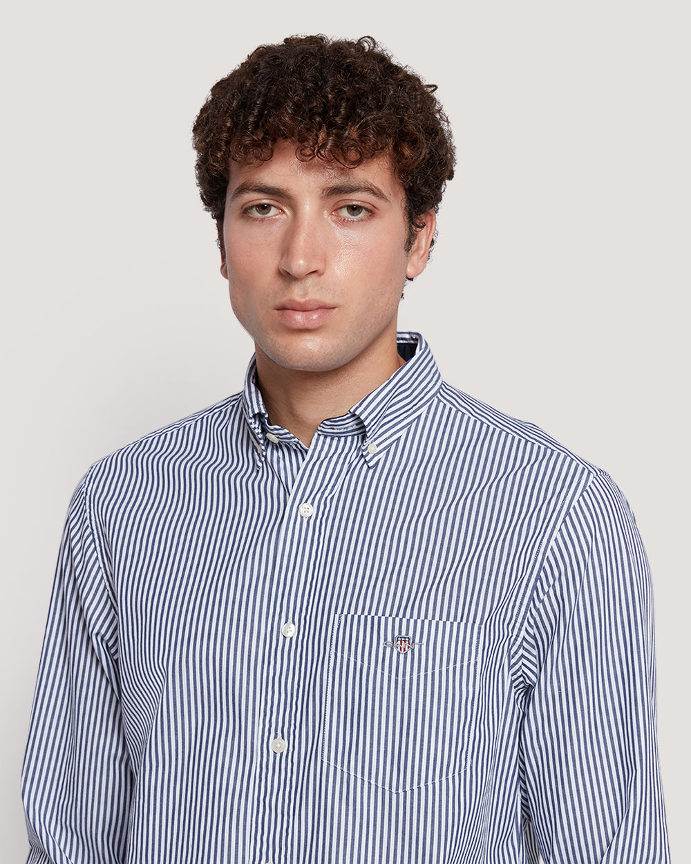 Gant Men’S Regular Fit Poplin Banker Stripe Shirt PERSIAN BLUE / M