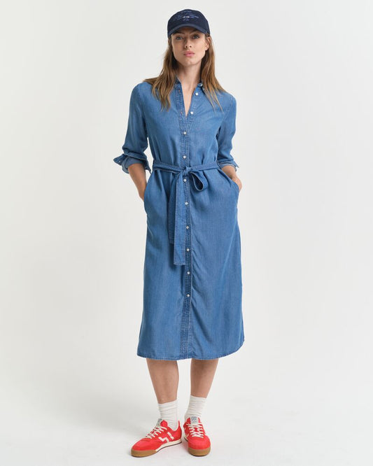 Chambray Shirt Dress Light Indigo / 32