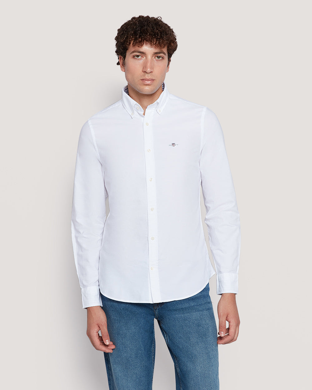 Gant Men’S Slim Fit Oxford Cotton Shirt WHITE / M