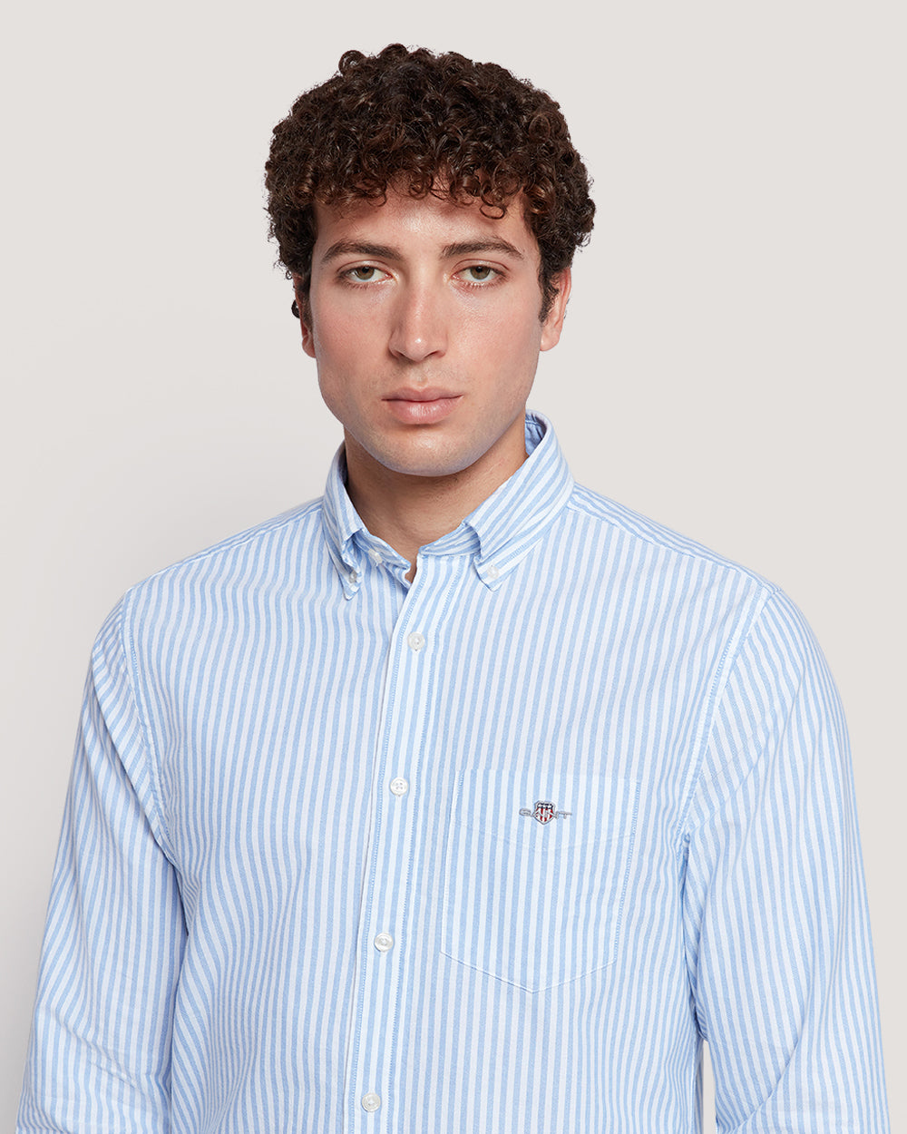 Gant Men’S Regular Fit Striped Oxford Cotton Shirt LAVENDER BLUE / M